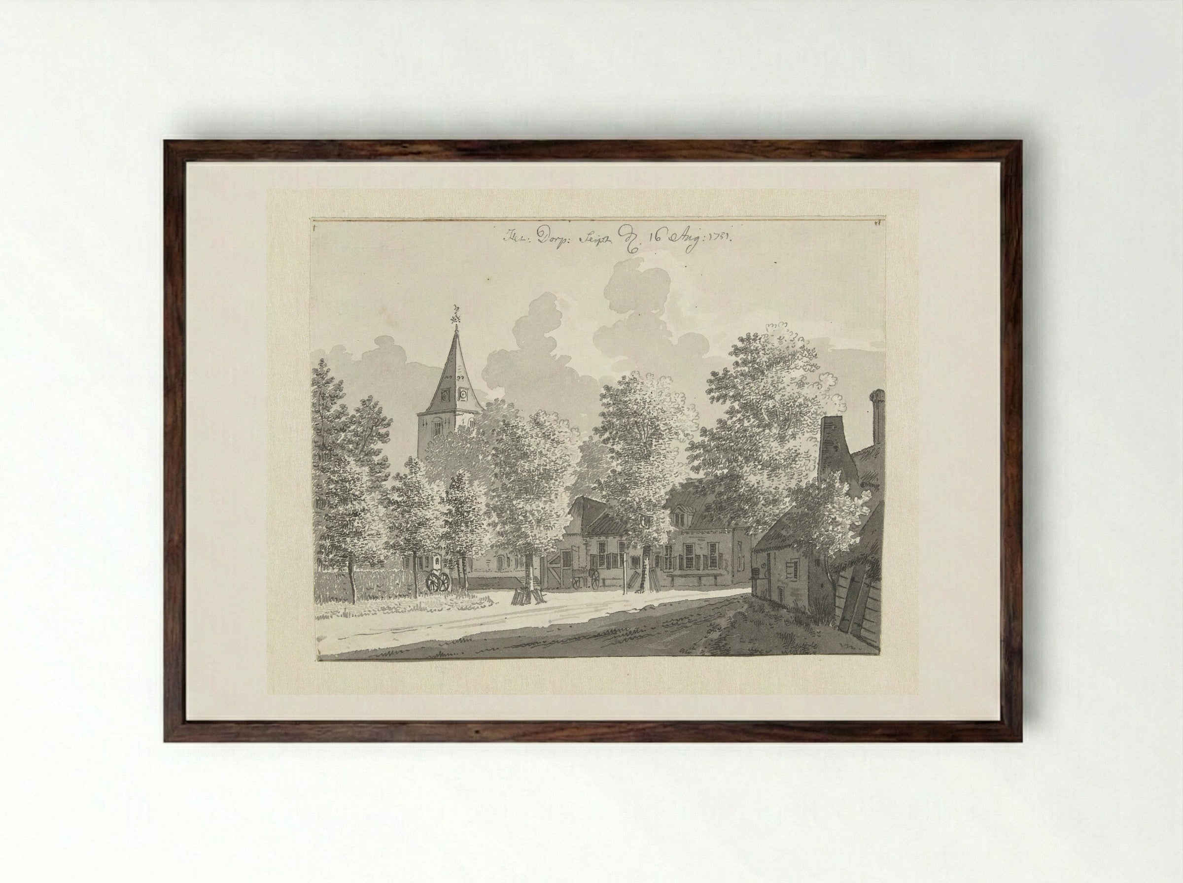Gezicht te Zeist - Jan de Beijer - Framed Print Dark Wood