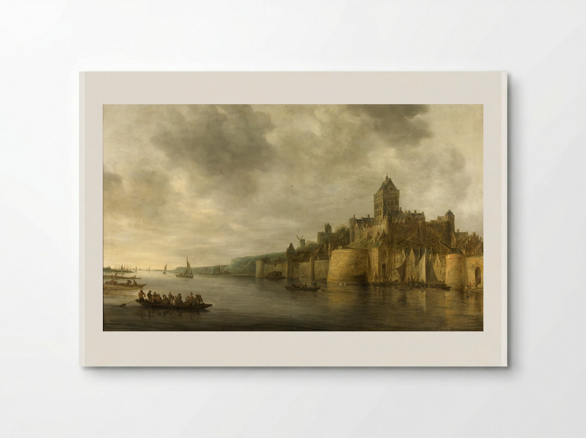 Gezicht van de Waal op Nijmegen - Jan van Goyen - Poster