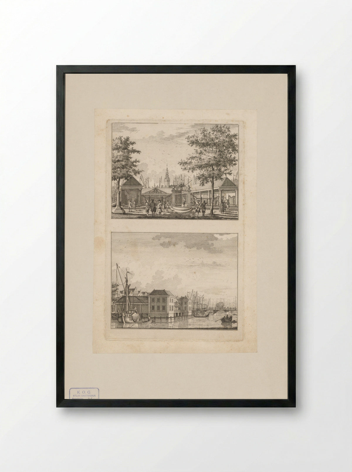 Gezichten op de Korenbeurs te Amsterdam - Willem Writs - Framed Print Black