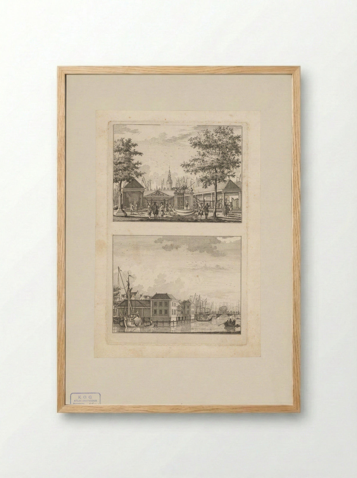 Gezichten op de Korenbeurs te Amsterdam - Willem Writs - Framed Print Wood