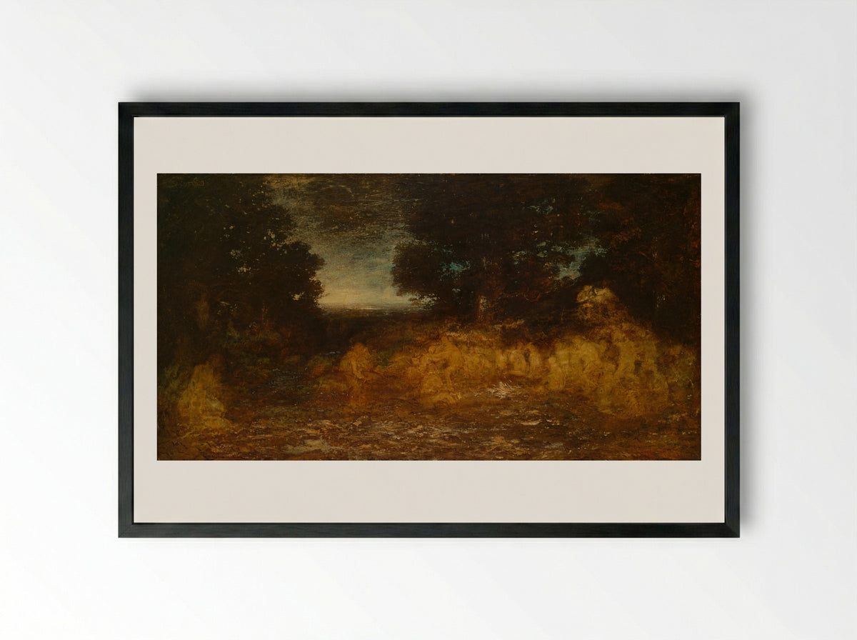 Ghost Dance (The Vision of Life) - Ralph Albert Blakelock - Framed Print Black