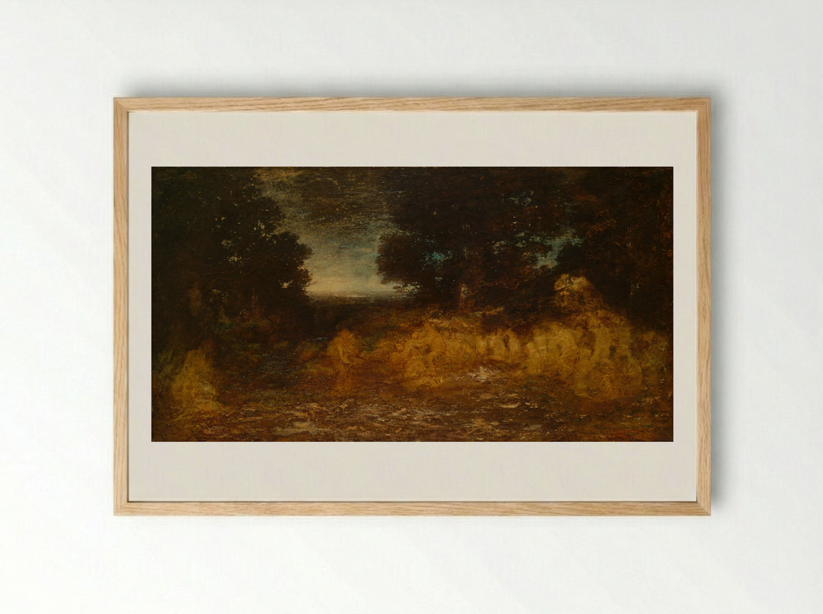 Ghost Dance (The Vision of Life) - Ralph Albert Blakelock - Framed Print Wood