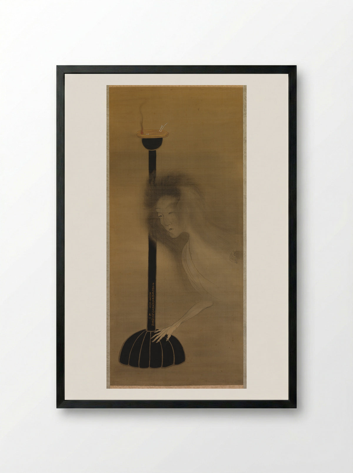 Ghost and Oil Lamp - Tani Bun'ichi - Framed Print Black