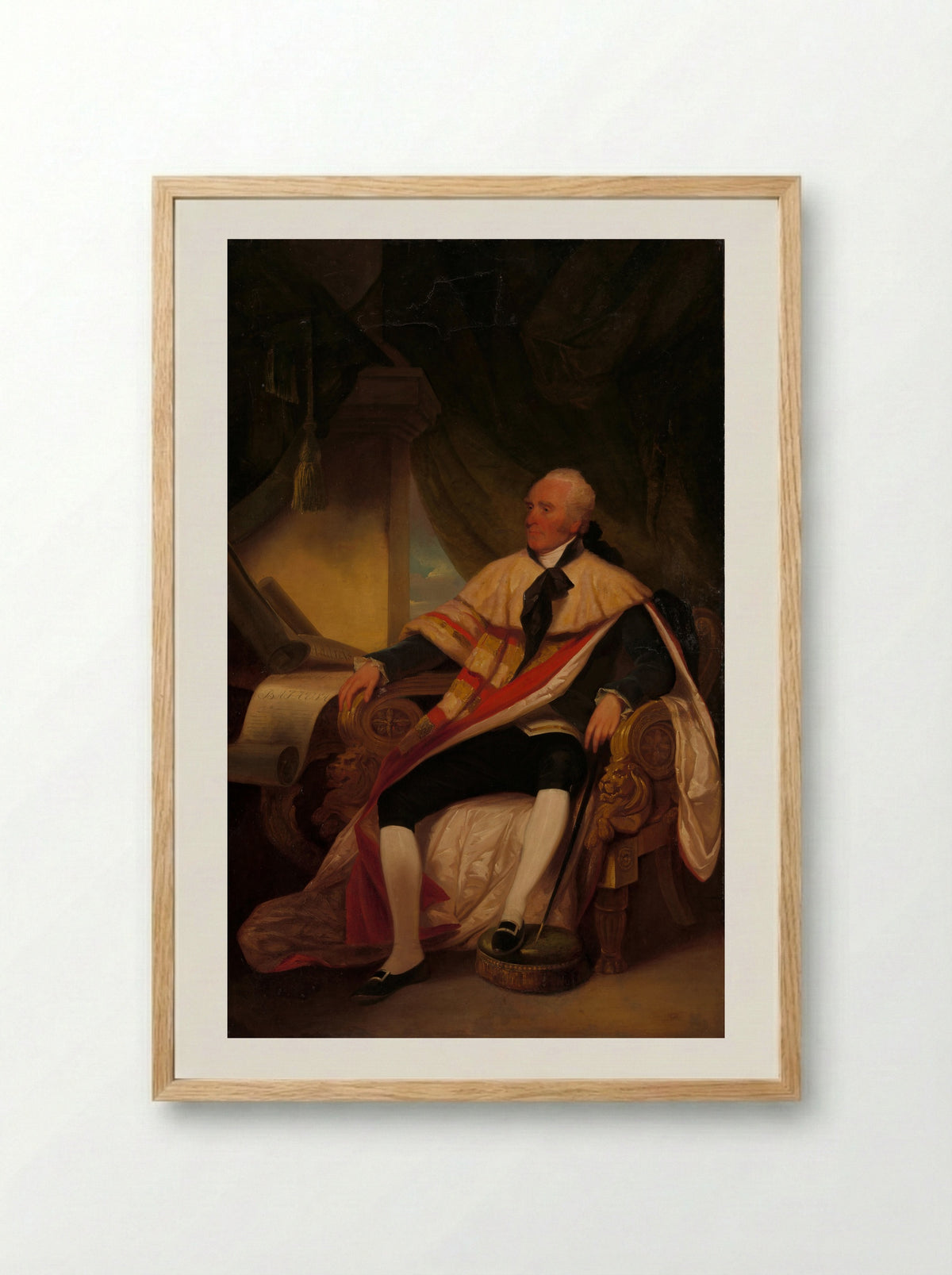 Gilbert Elliot, 1st Earl of Minto - George Chinnery - Framed Print Wood