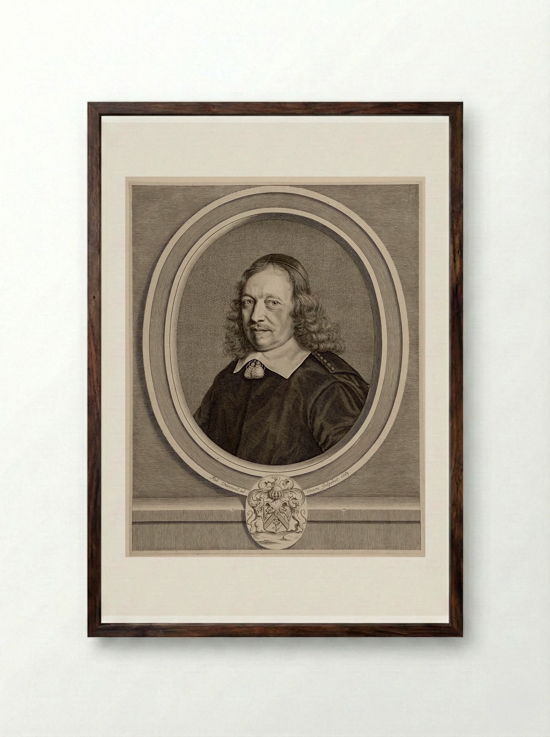 Gilles Blondeau - Robert Nanteuil - Framed Print Dark Wood