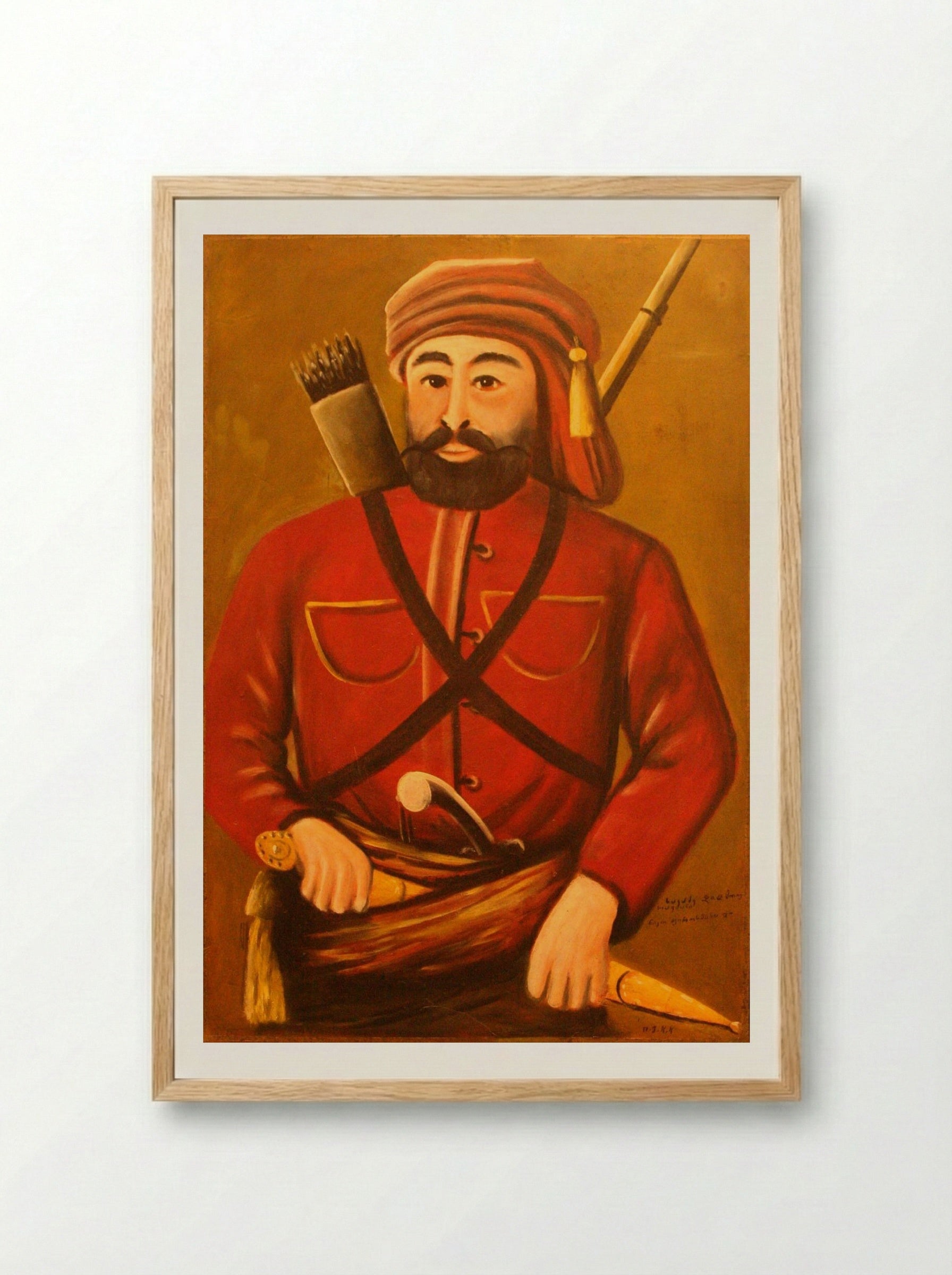 Giorgi Saakadze - Niko Pirosmani - Framed Print Wood