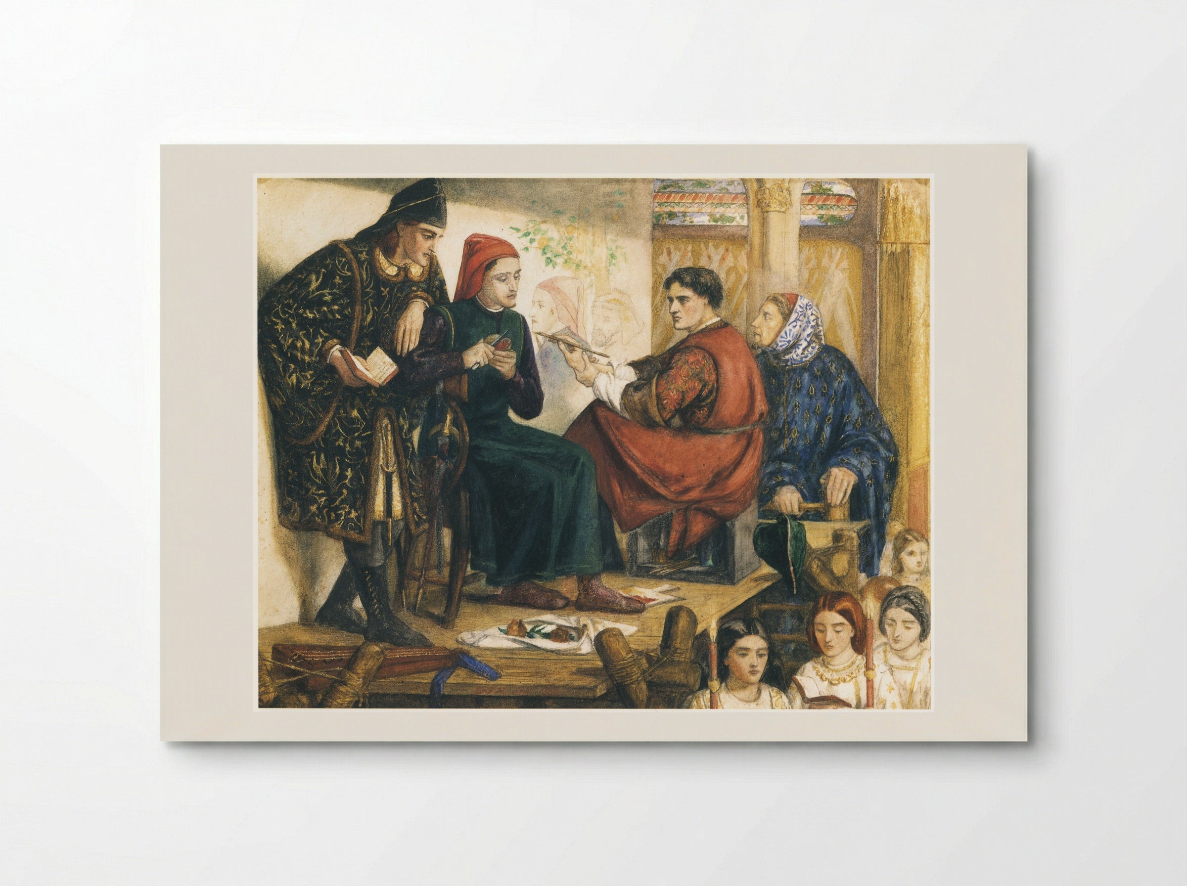 Giotto Painting Dante's Portrait - Dante Gabriel Rossetti - Poster