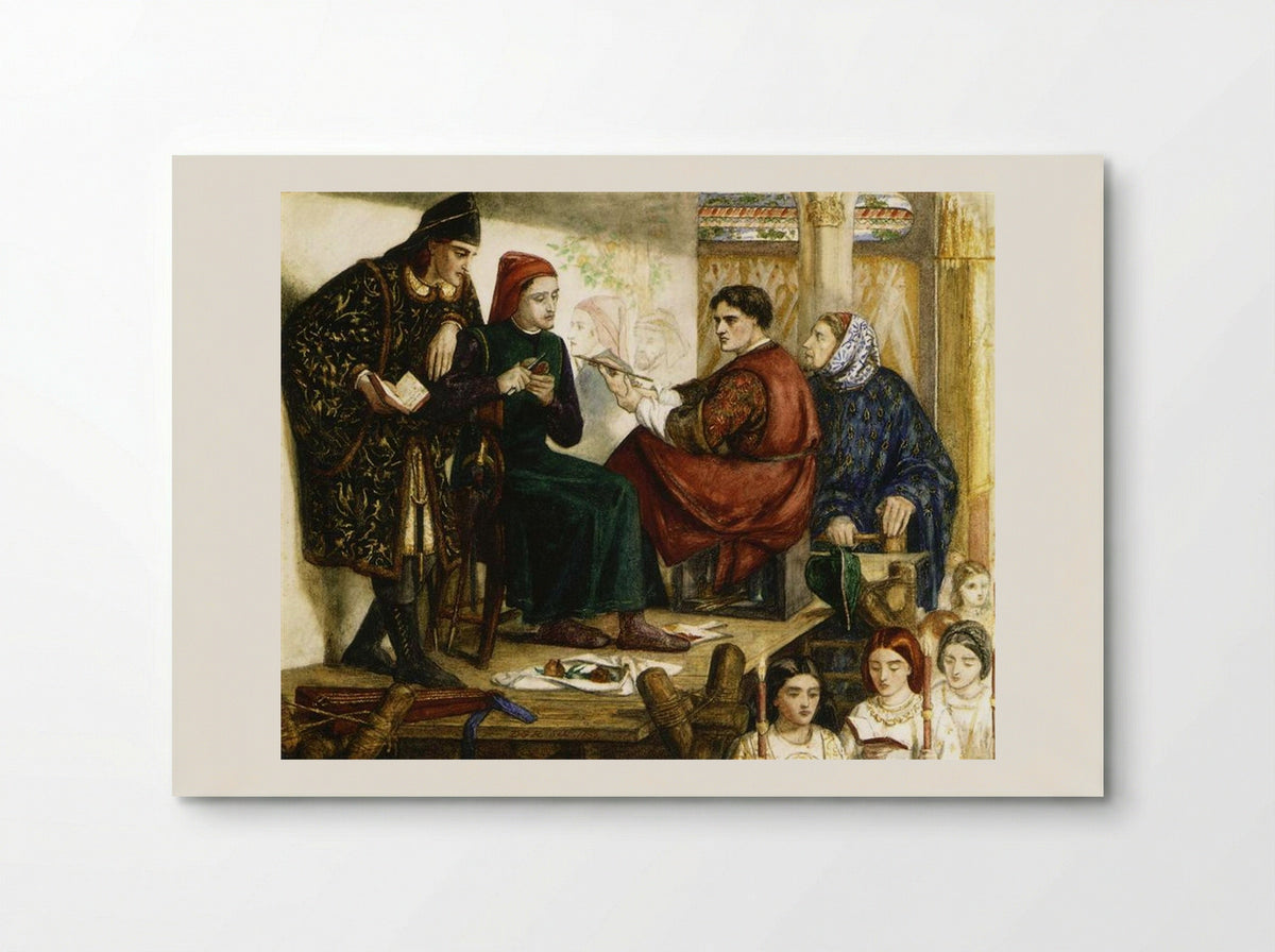 Giotto Painting the Portrait of Dante - Dante Gabriel Rossetti - Poster