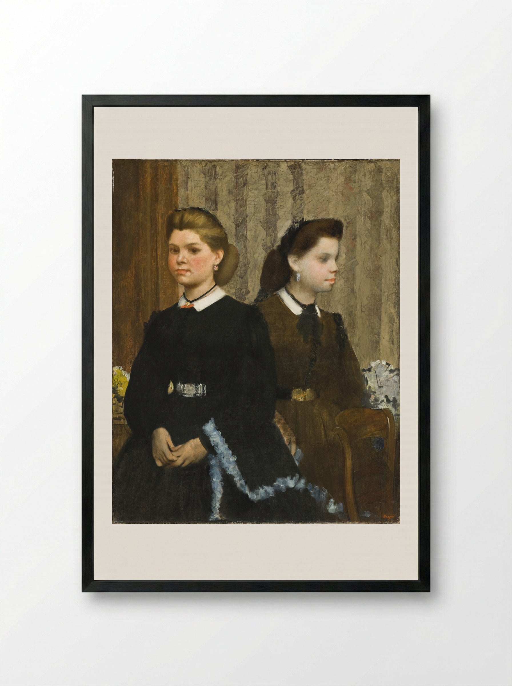 Giovanna Bellelli - Hilaire-Germain-Edgar Degas - Framed Print Black