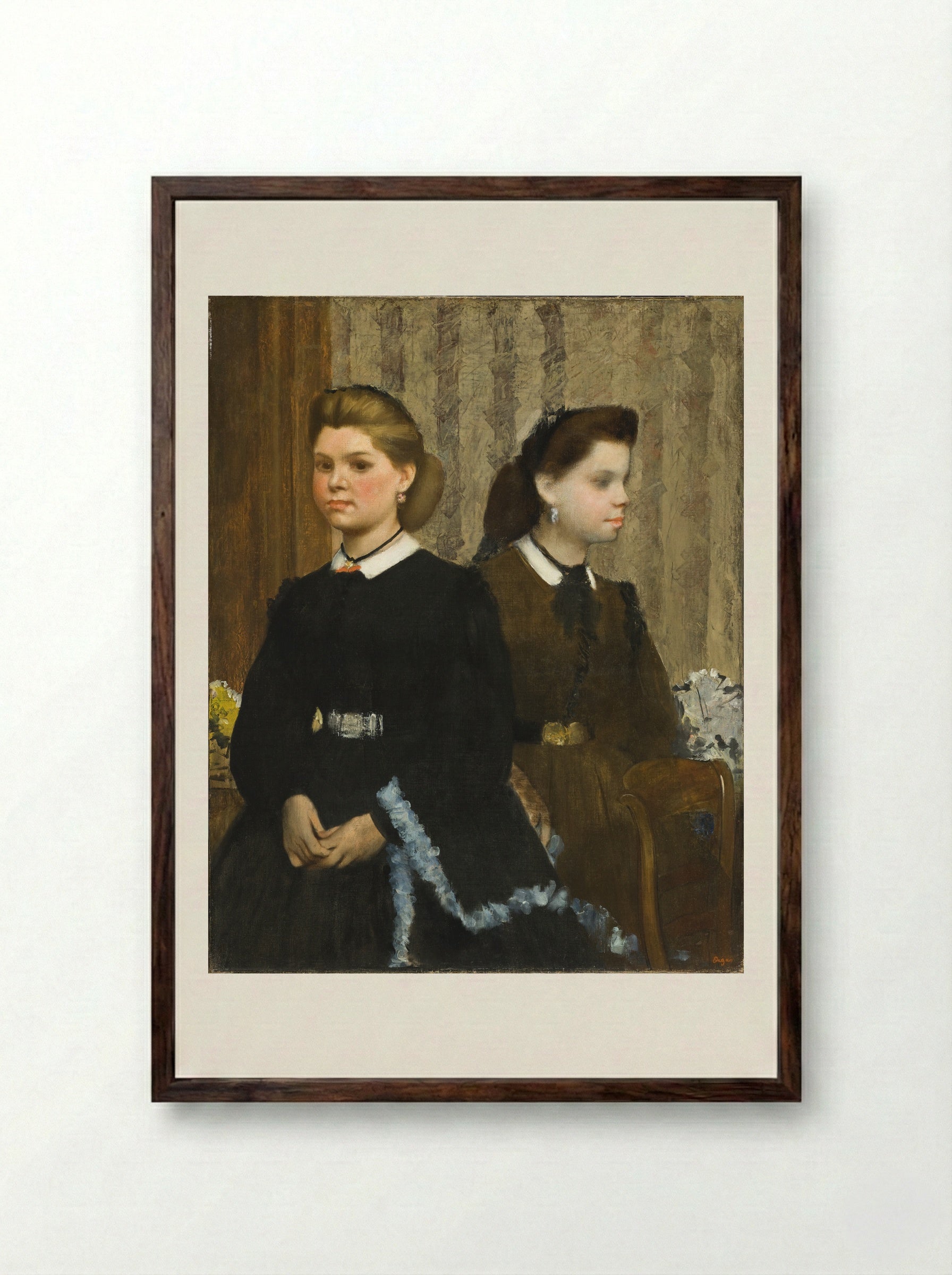 Giovanna Bellelli - Hilaire-Germain-Edgar Degas - Framed Print Dark Wood
