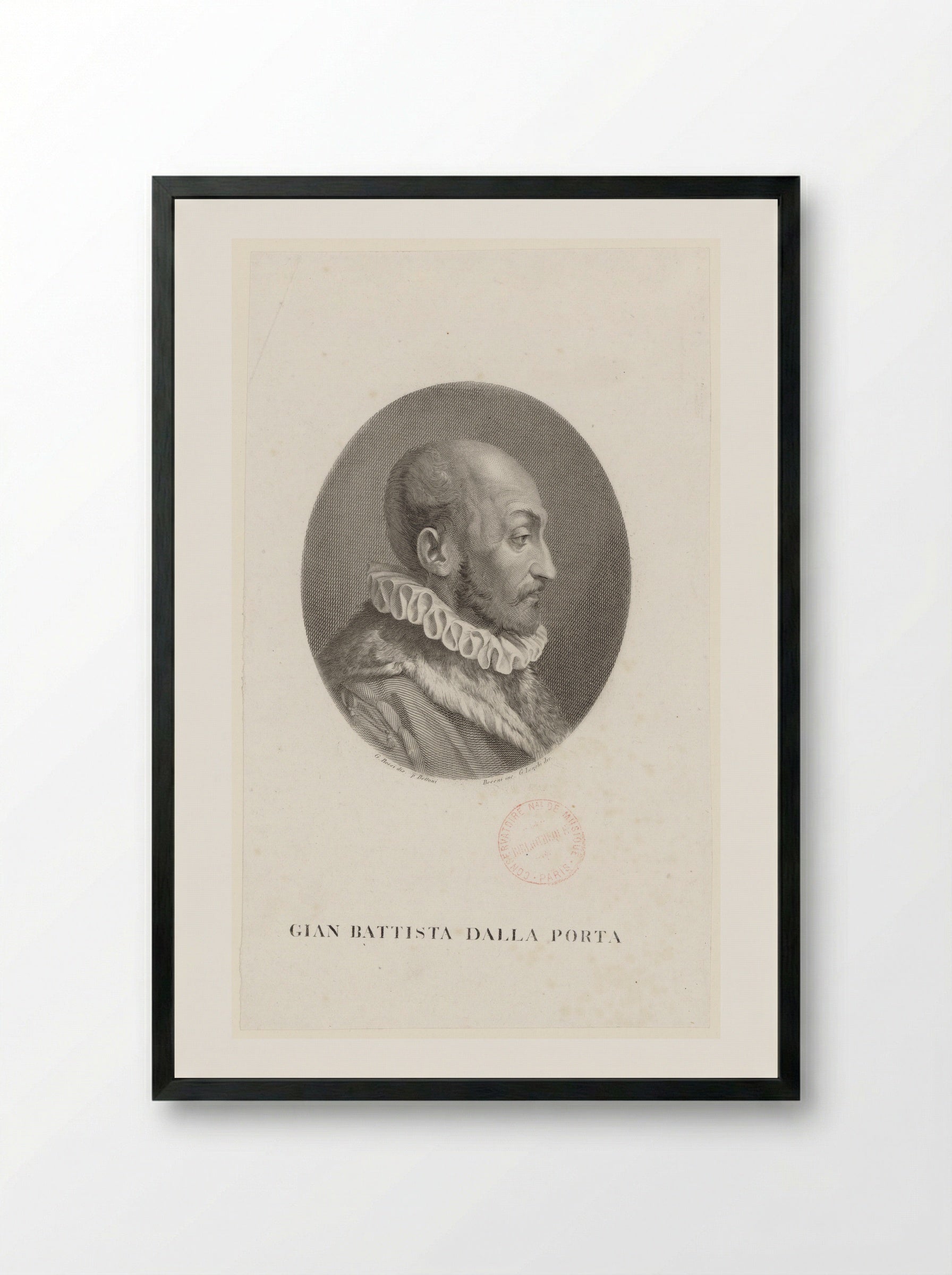 Giovanni Battista della Porta - Pietro Becceni - Framed Print Black