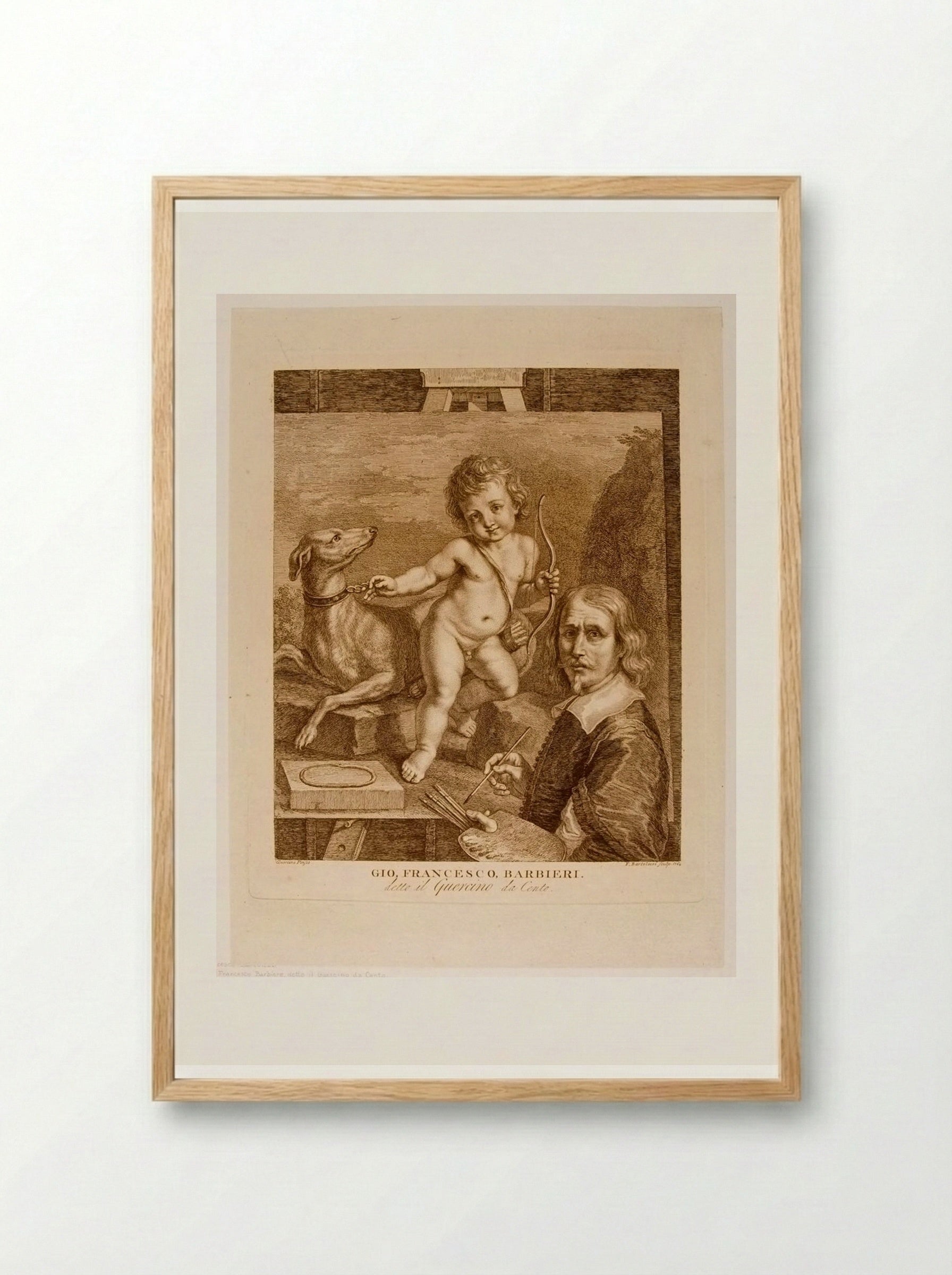 Giovanni Francesco Barbieri, called il Guercino da Cento - Francesco Bartolozzi - Framed Print Wood