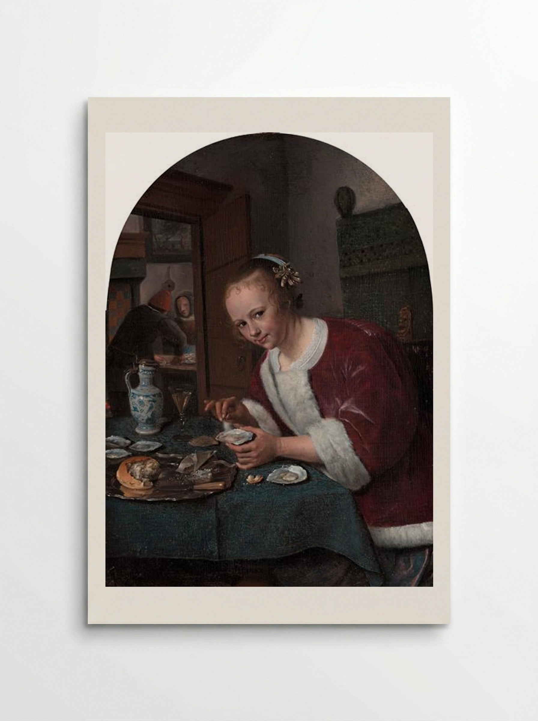 Girl Eating Oysters - Jan Steen - Poster