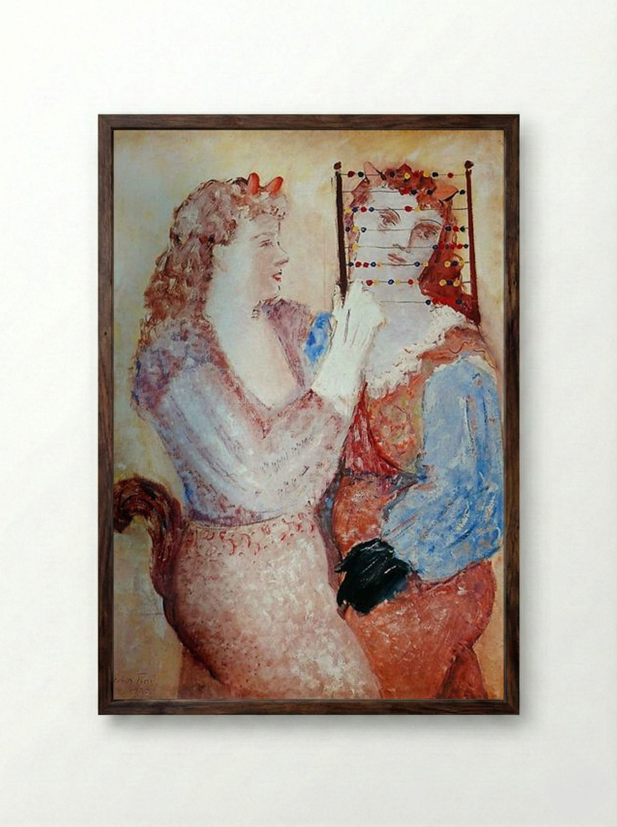 Girl Friends - Leonor Fini - Framed Print Dark Wood