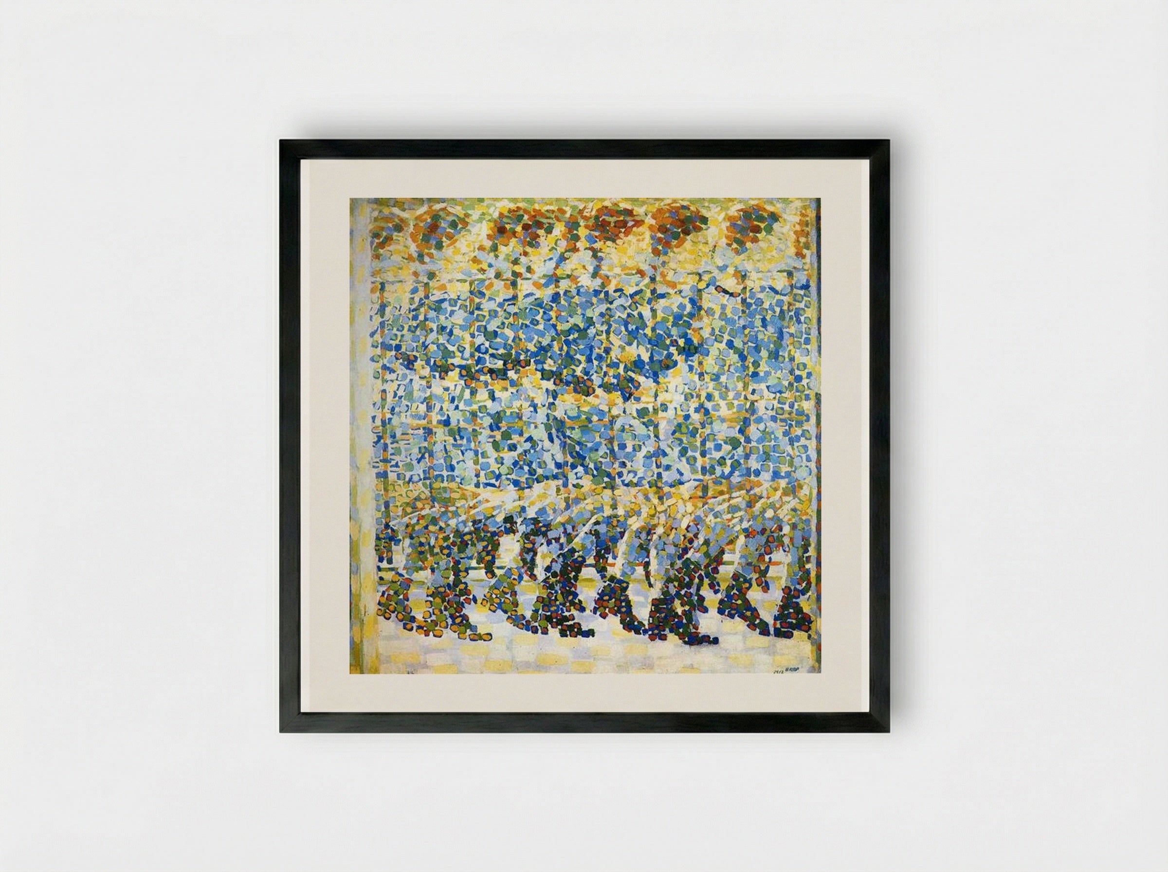 Girl Running on a Balcony - Giacomo Balla - Framed Print Black