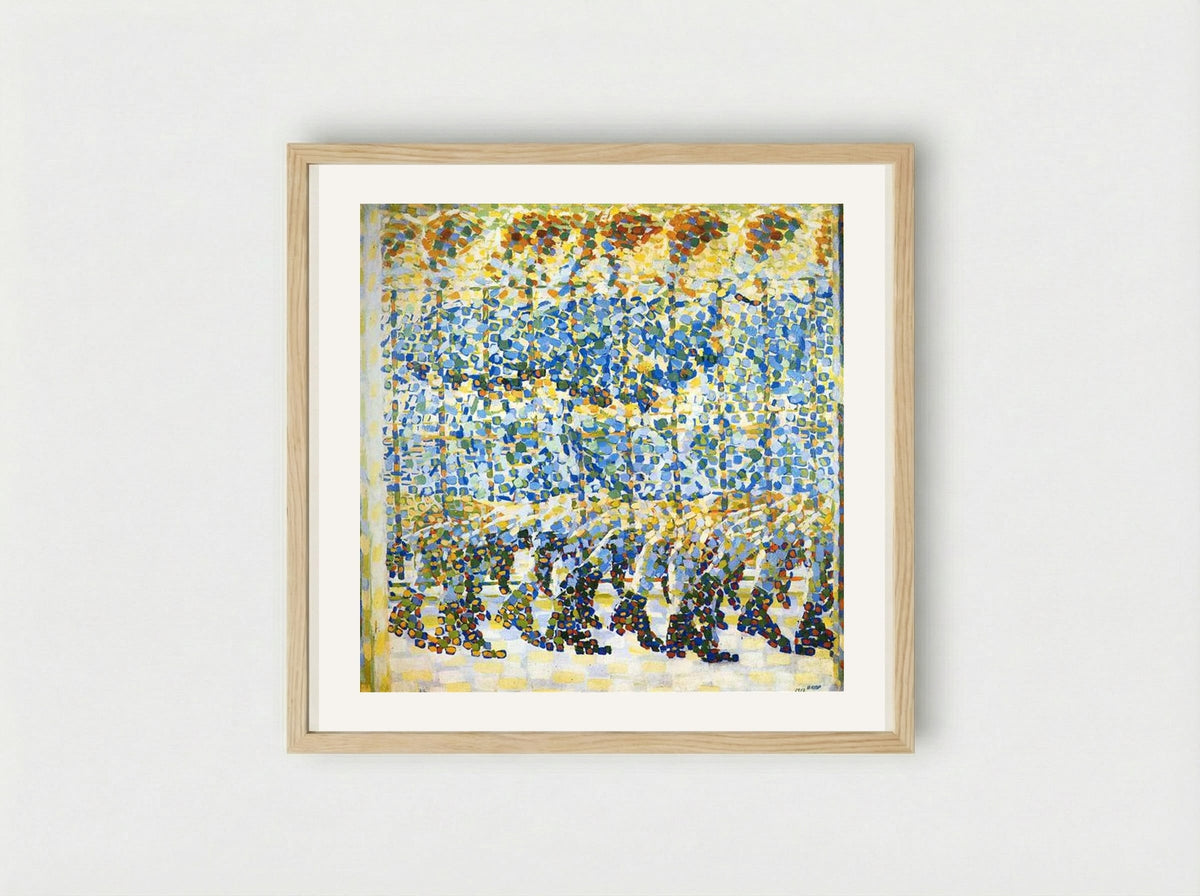 Girl Running on a Balcony - Giacomo Balla - Framed Print Wood