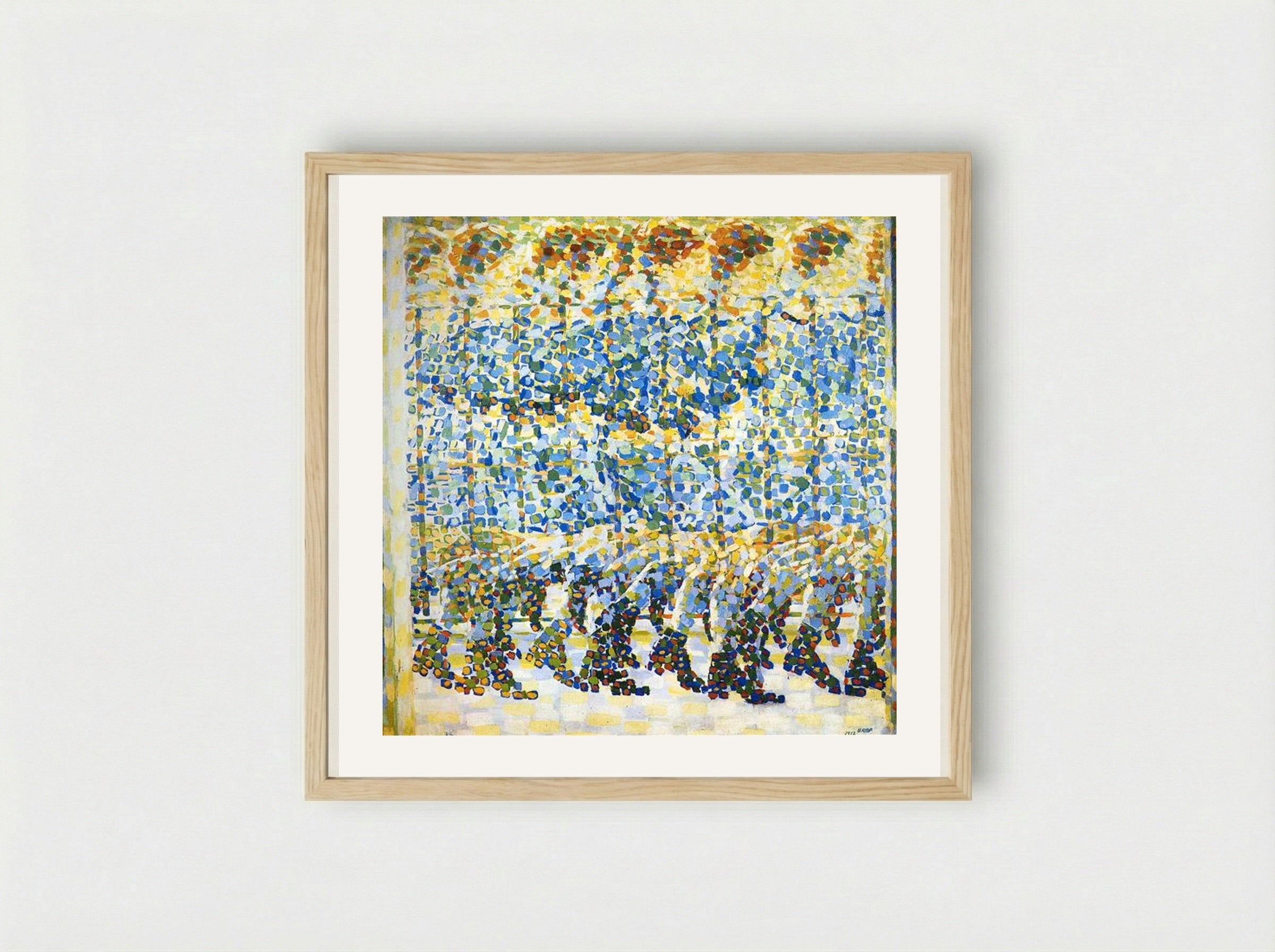 Girl Running on a Balcony - Giacomo Balla - Framed Print Wood