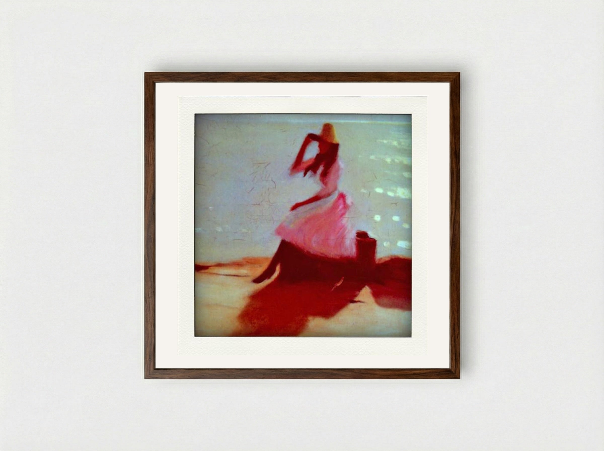 Girl at the Beach - Philip Wilson Steer - Framed Print Dark Wood