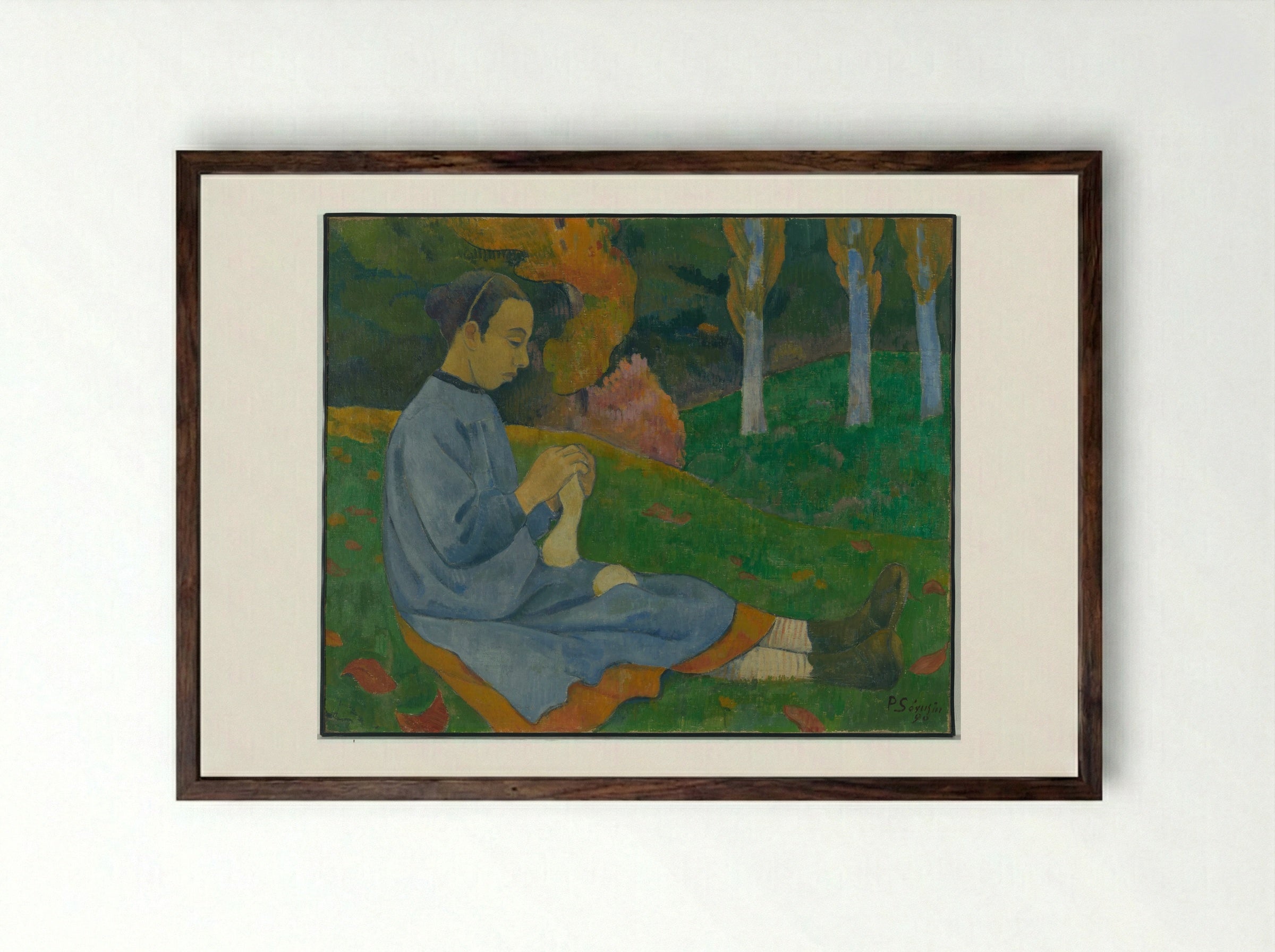 Girl from Savoy - Paul Sérusier - Framed Print Dark Wood