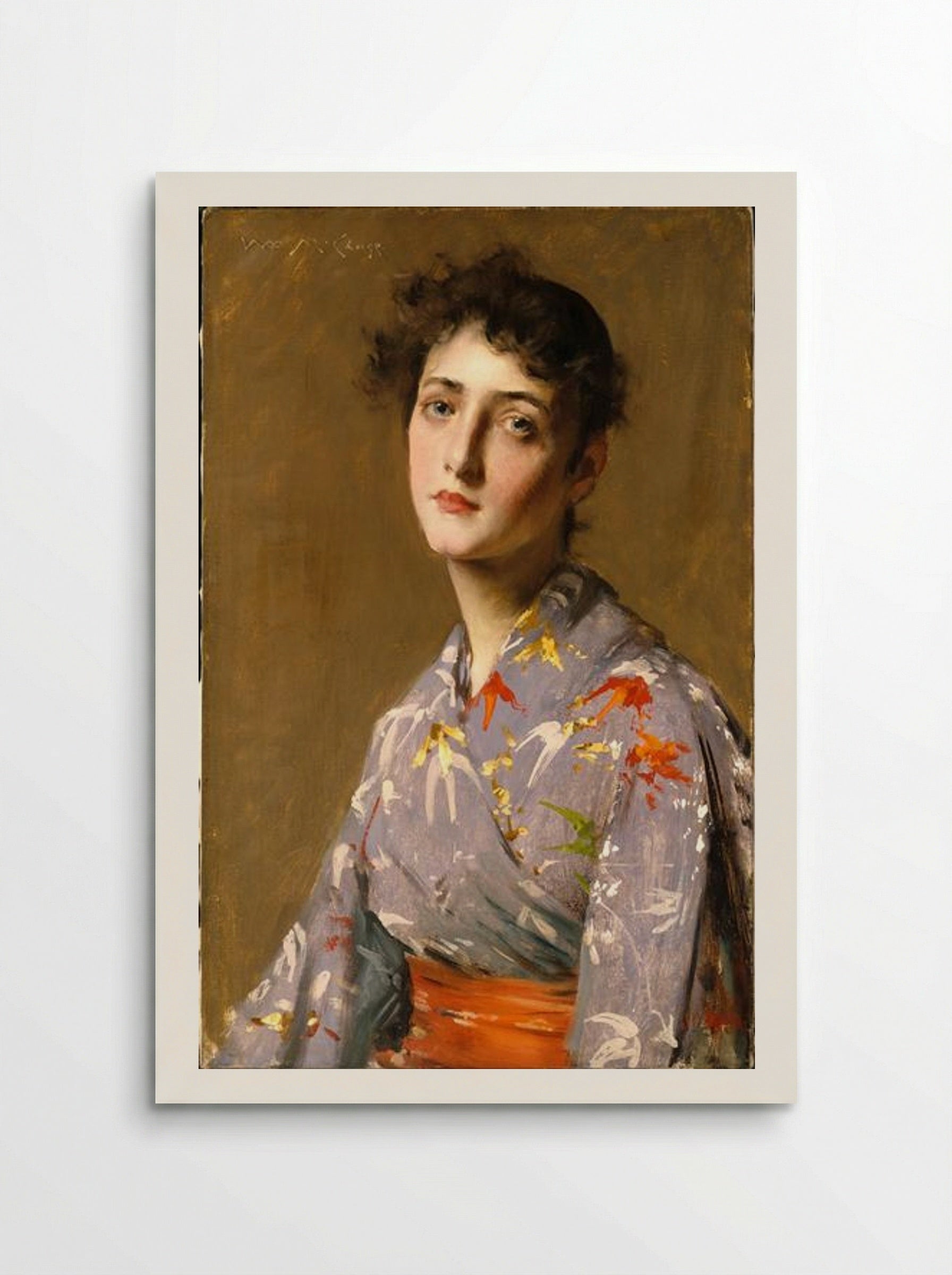Girl in a Japanese Costume - William Merritt Chase - Poster