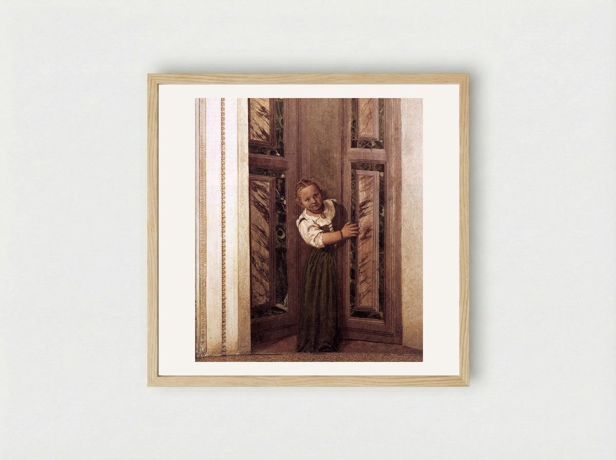 Girl in the Doorway - Paolo Veronese - Framed Print Wood