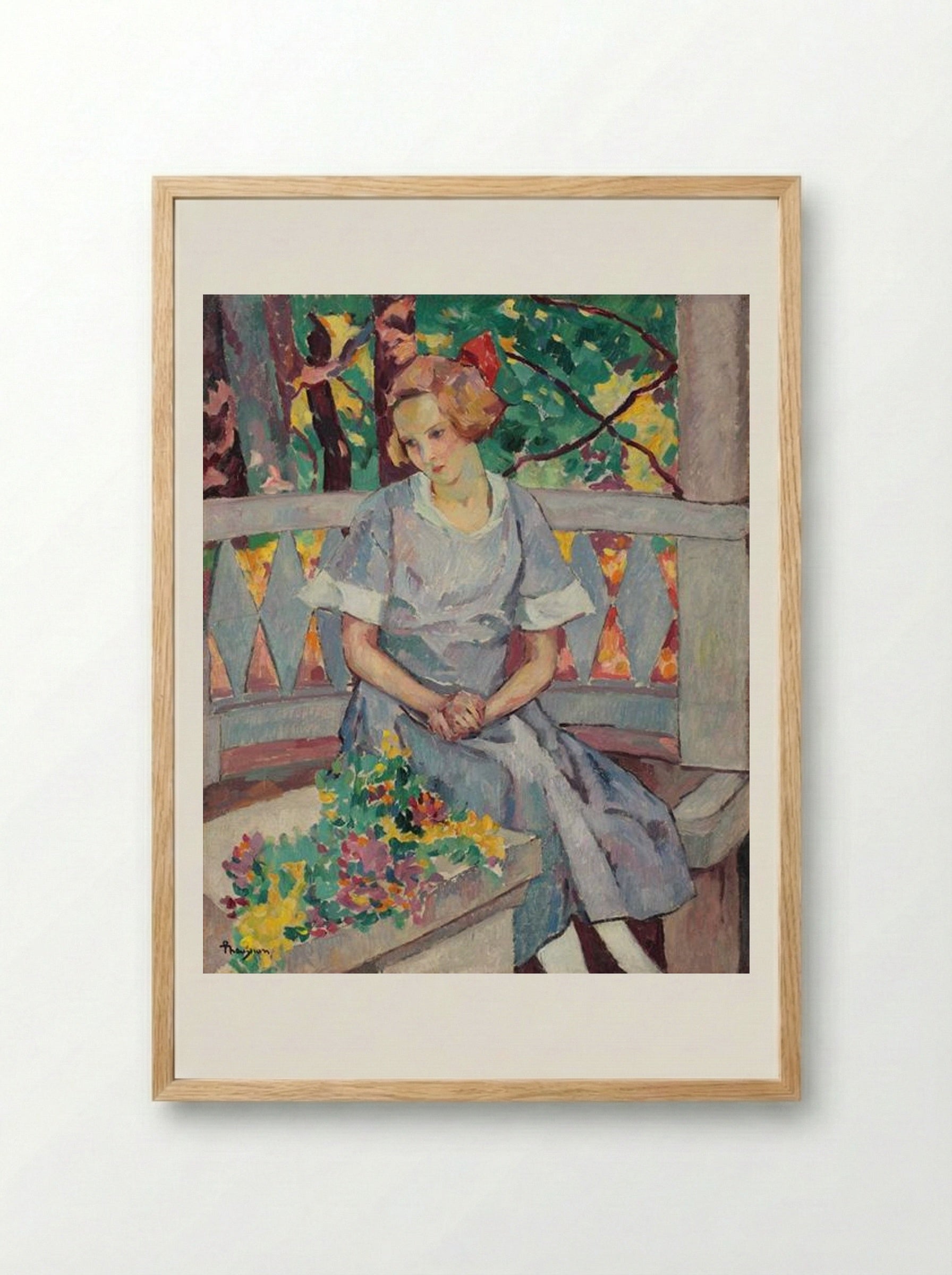 Girl in the Gazebo - Ion Theodorescu-Sion - Framed Print Wood
