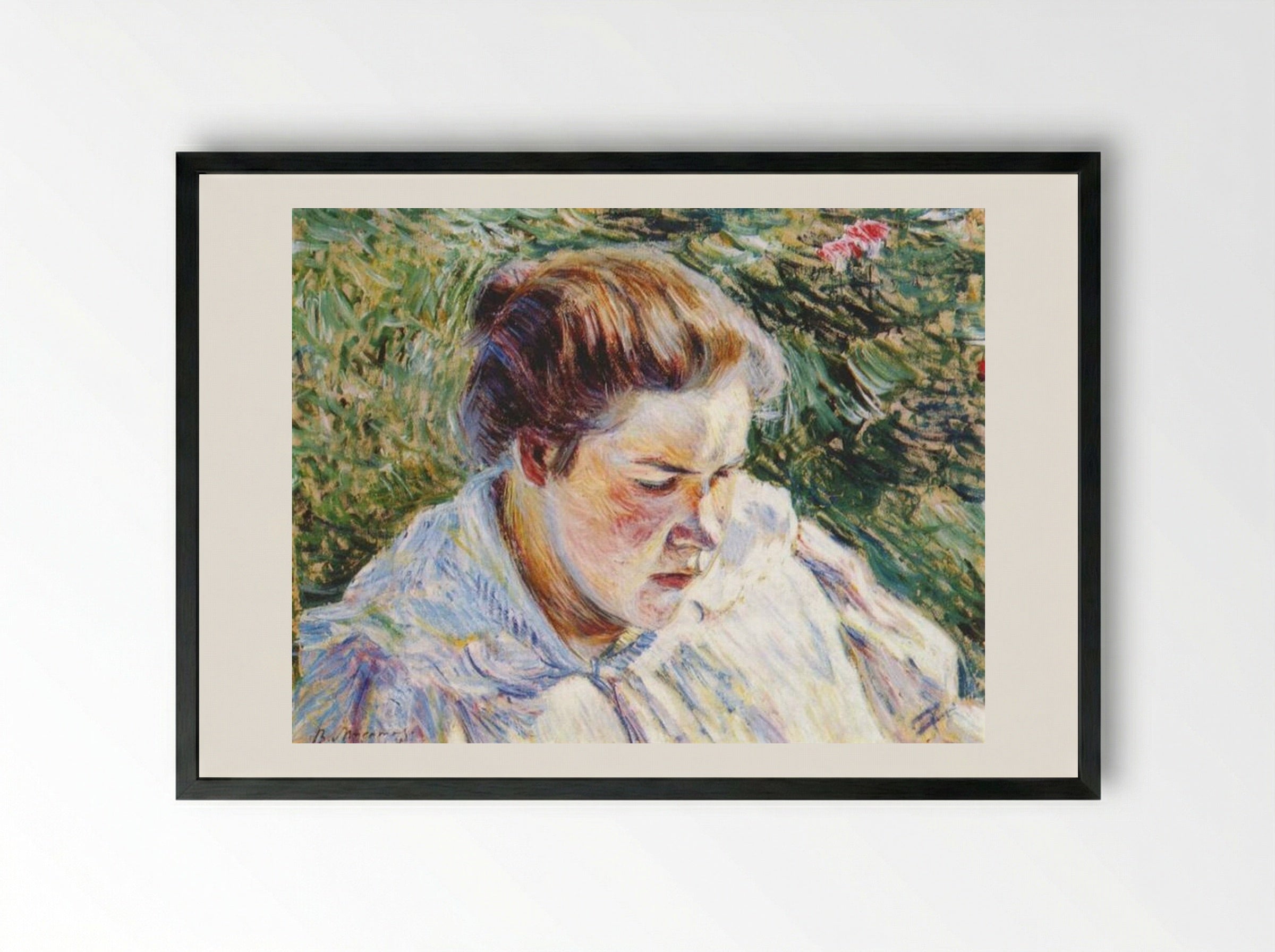 Girl in the Sunlight - Victor Borisov-Musatov - Framed Print Black