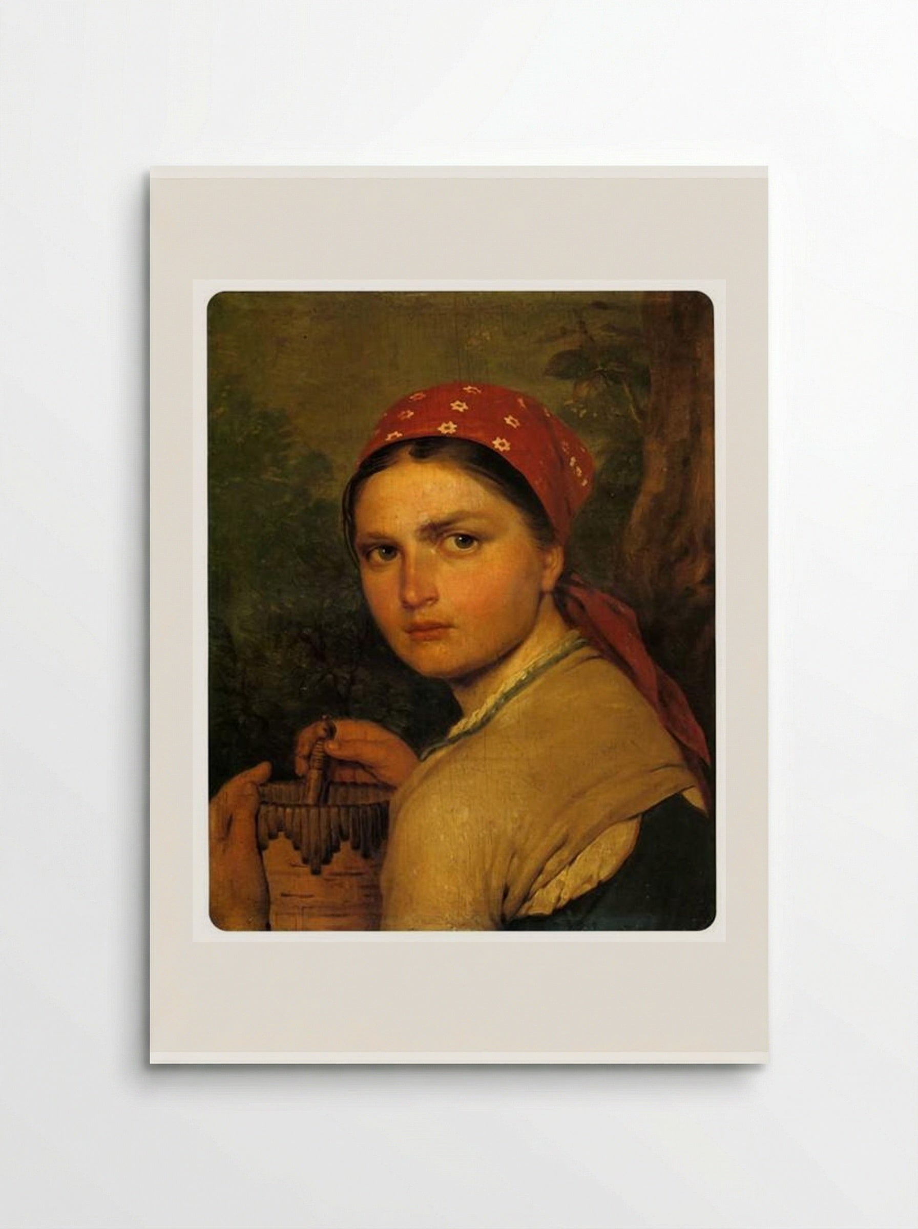 Girl with Burak - Alexey Venetsianov - Poster