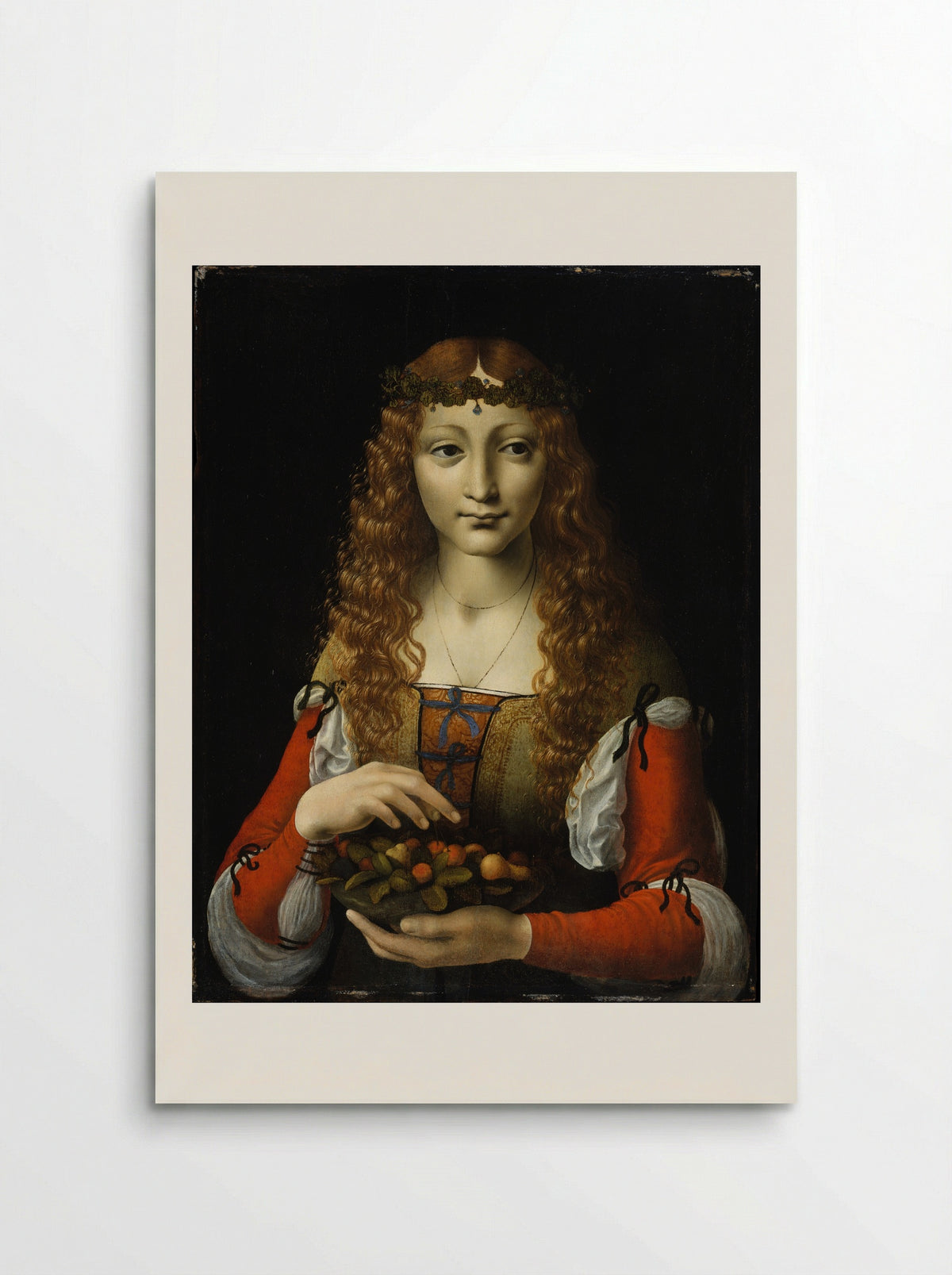 Girl with Cherries - Marco d'Oggiono - Poster
