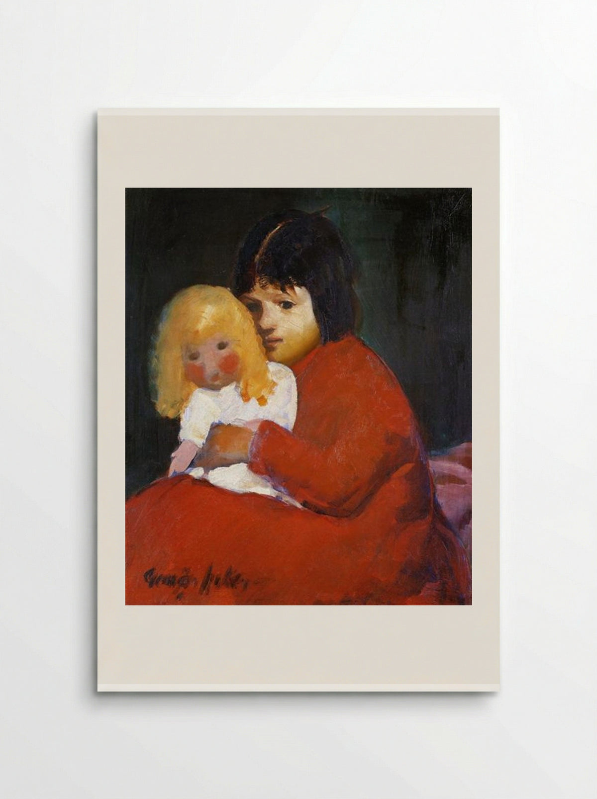 Girl with Doll - George Luks - Poster