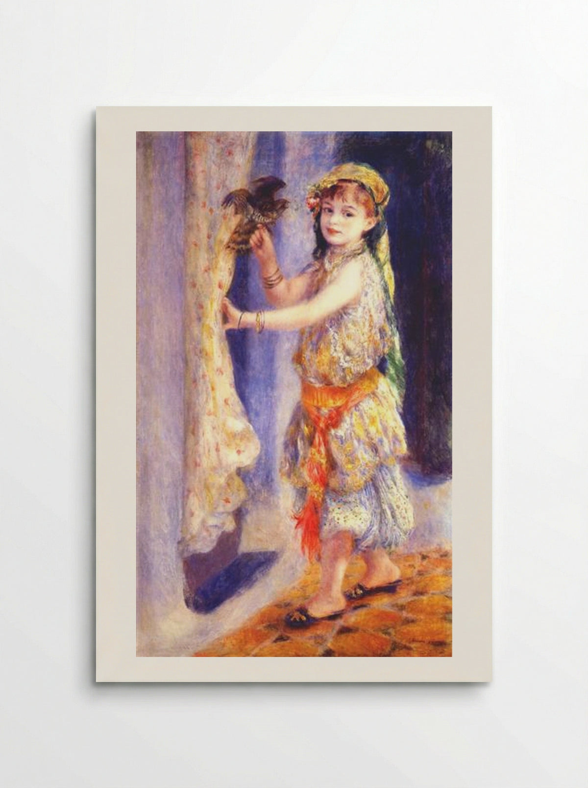 Girl with Falcon - Pierre-Auguste Renoir - Poster