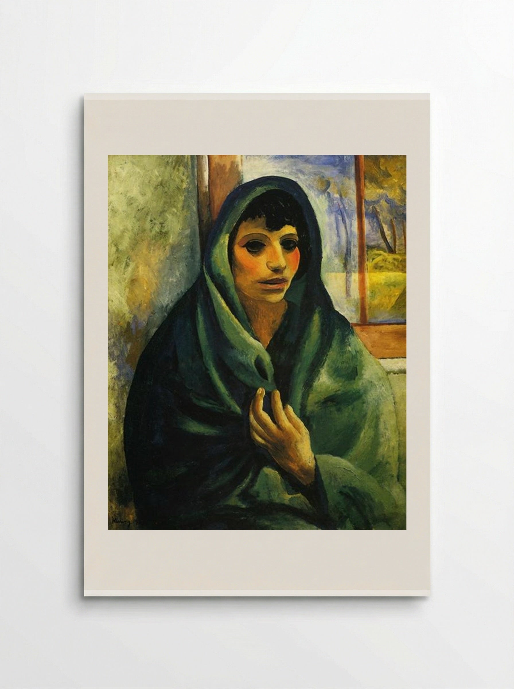 Girl with Green Shawl - Moïse Kisling - Poster