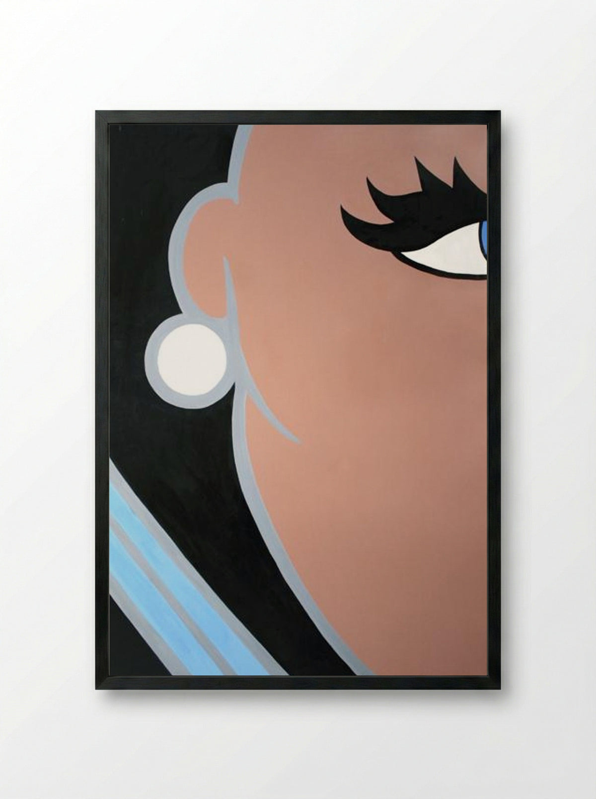 Girl with Pearl - Marjorie Strider - Framed Print Black