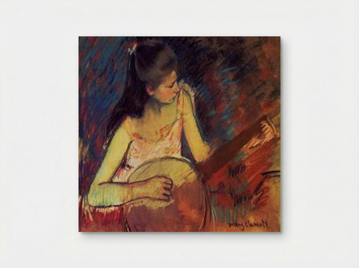 Girl with a Banjo - Mary Cassatt - Poster