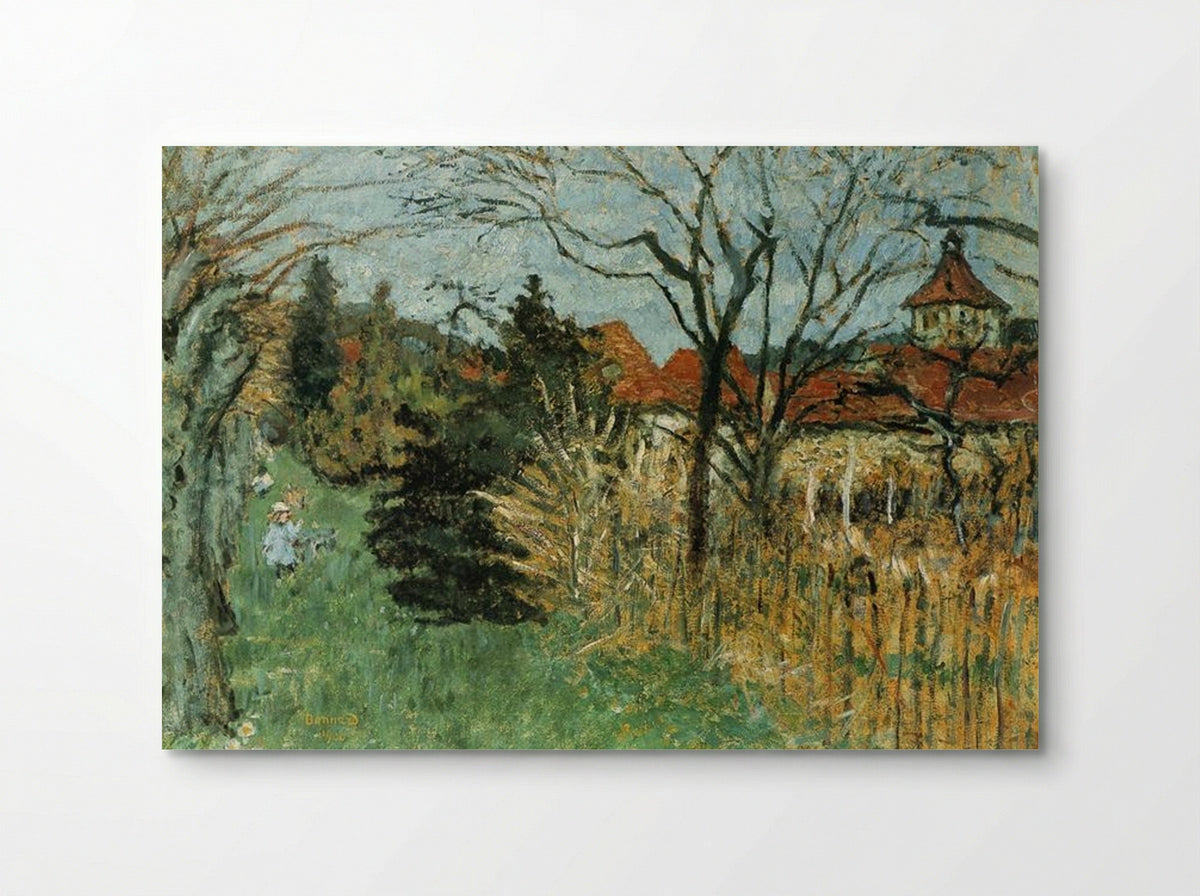 Girl with a Dog in the Park at Grand Lemps - Pierre Bonnard - Poster