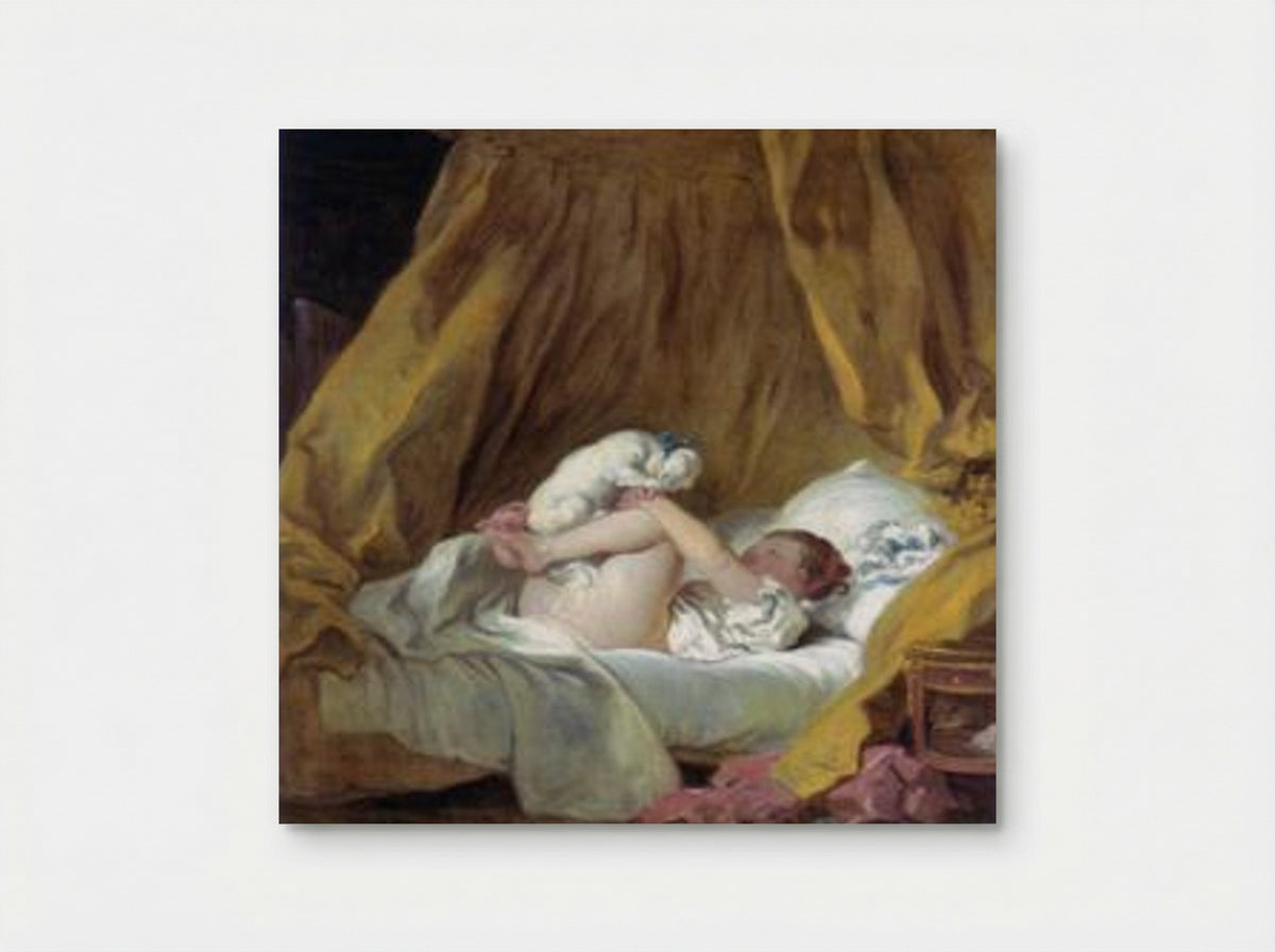 Girl with a Dog - Jean-Honore Fragonard - Poster