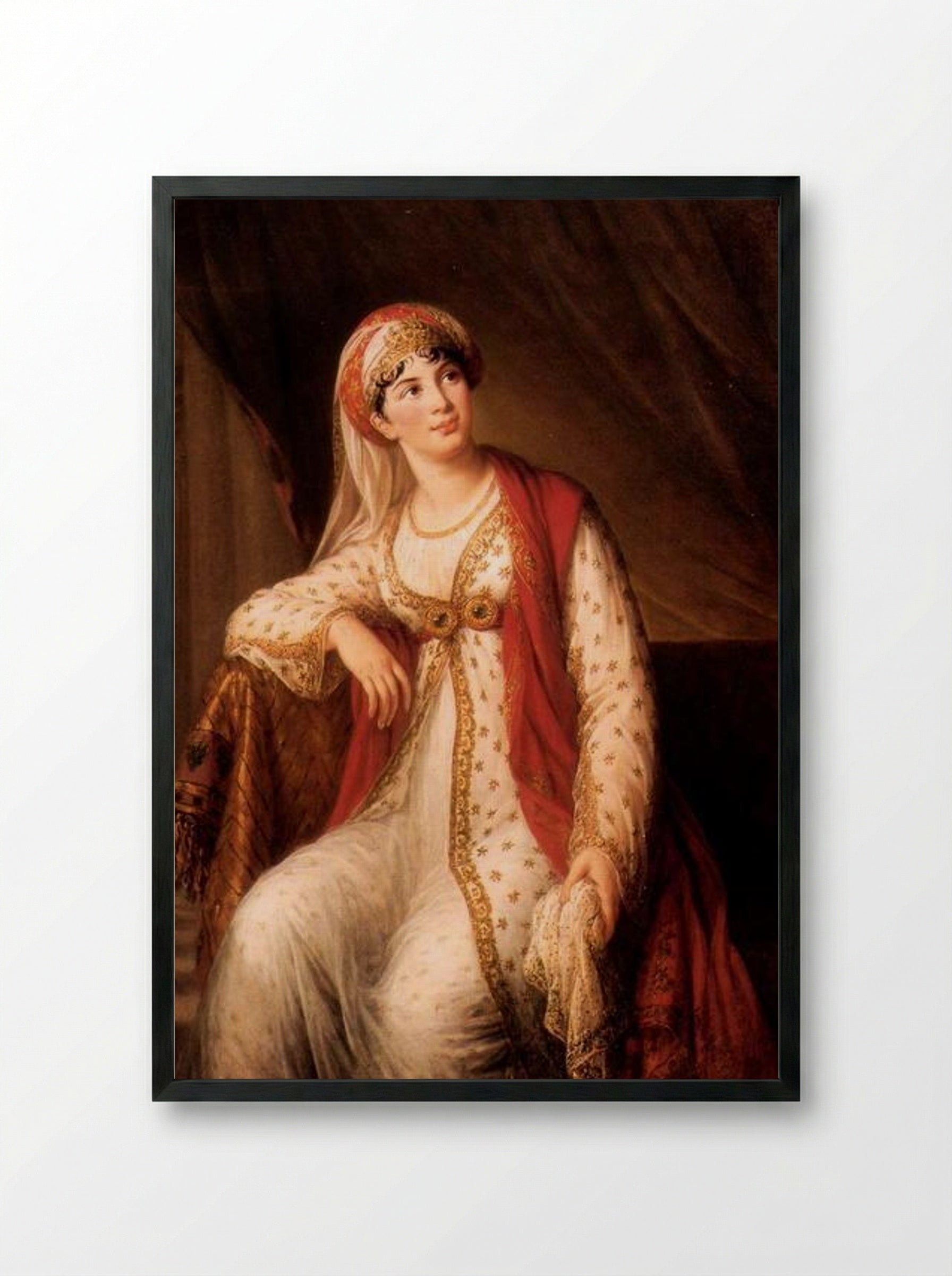 Giuseppina Grassini in the role of Zaire - Louise Elisabeth Vigée Le Brun - Framed Print Black