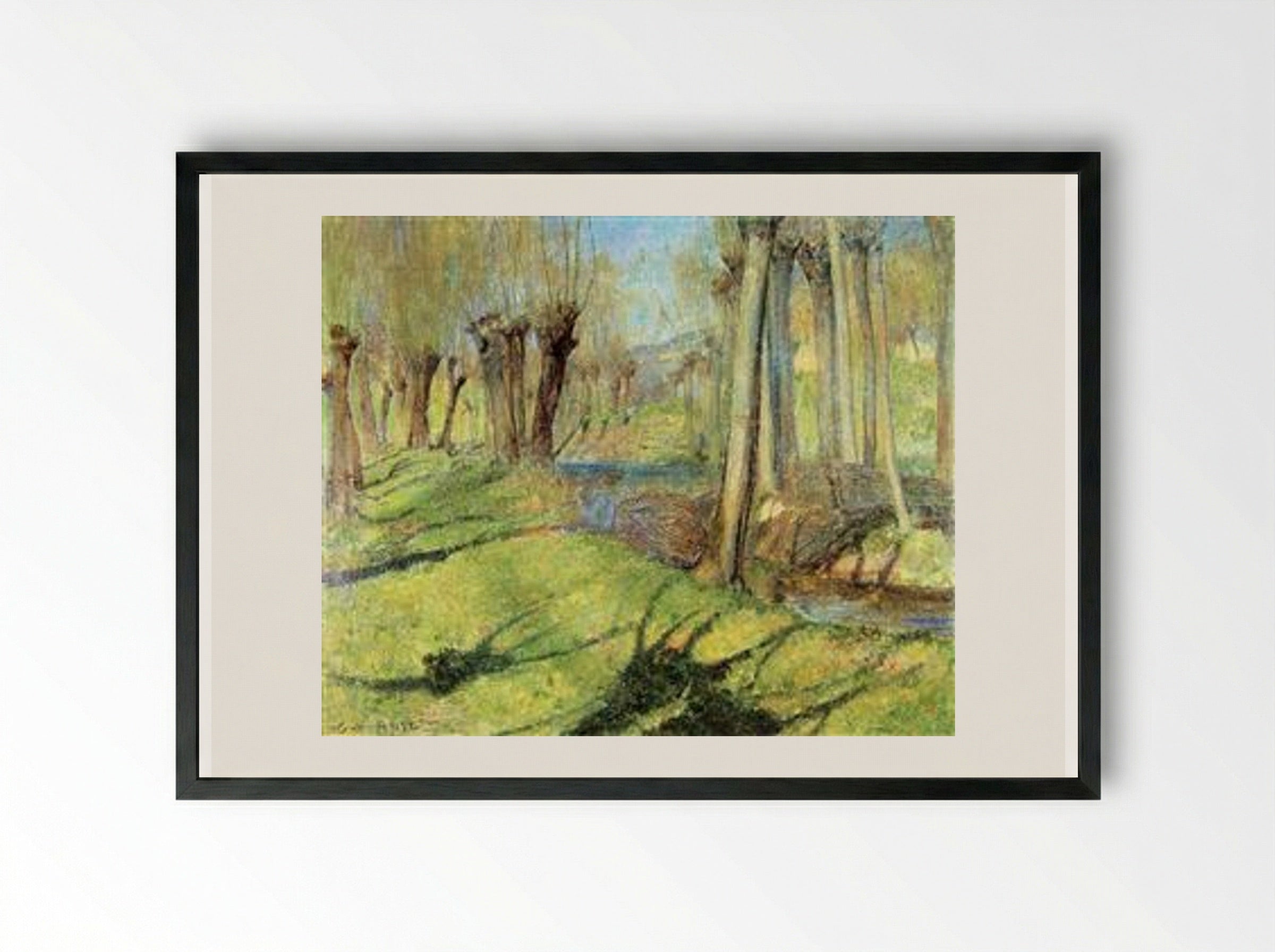 Giverny Willows - Guy Rose - Framed Print Black