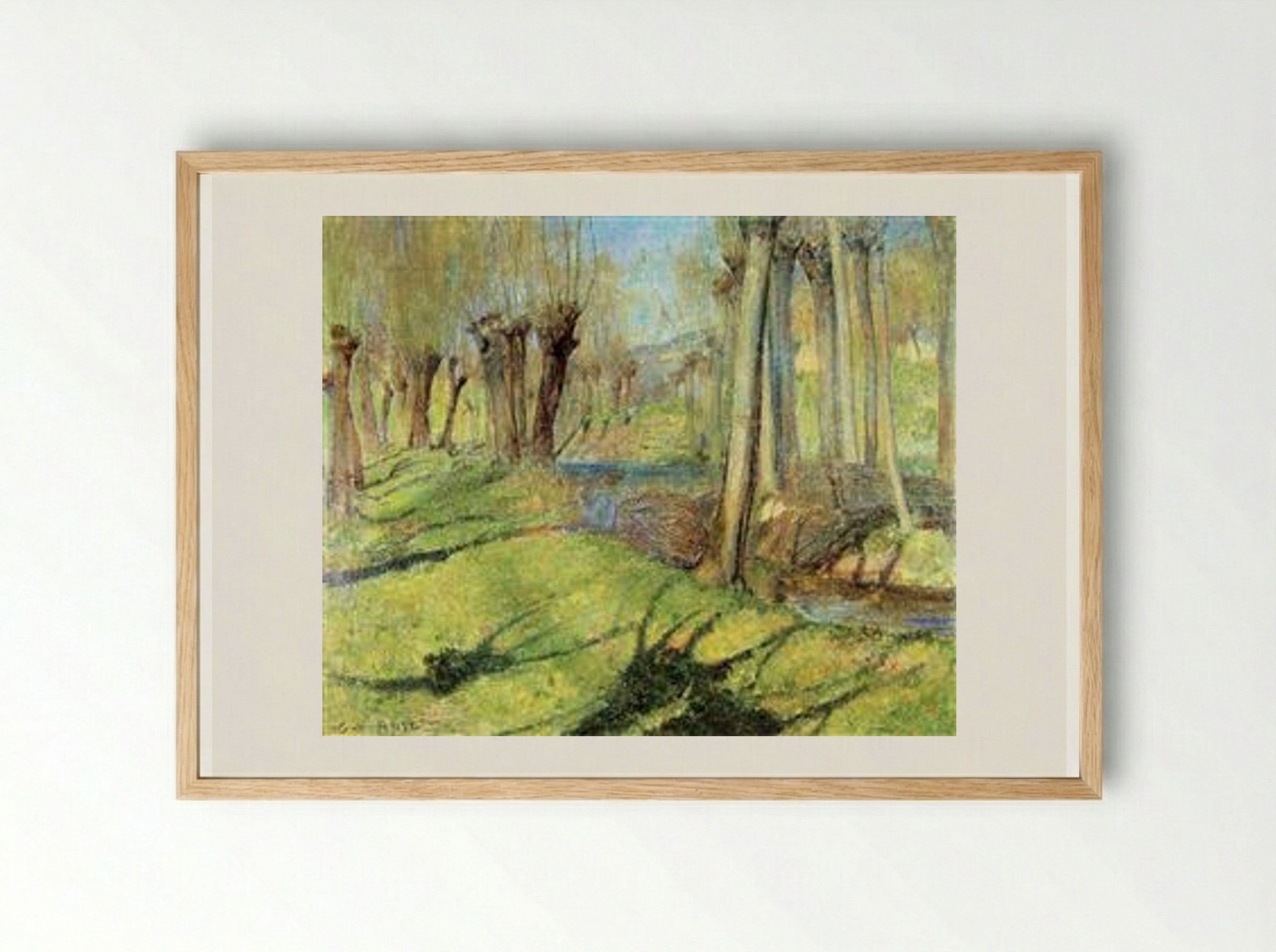 Giverny Willows - Guy Rose - Framed Print Wood