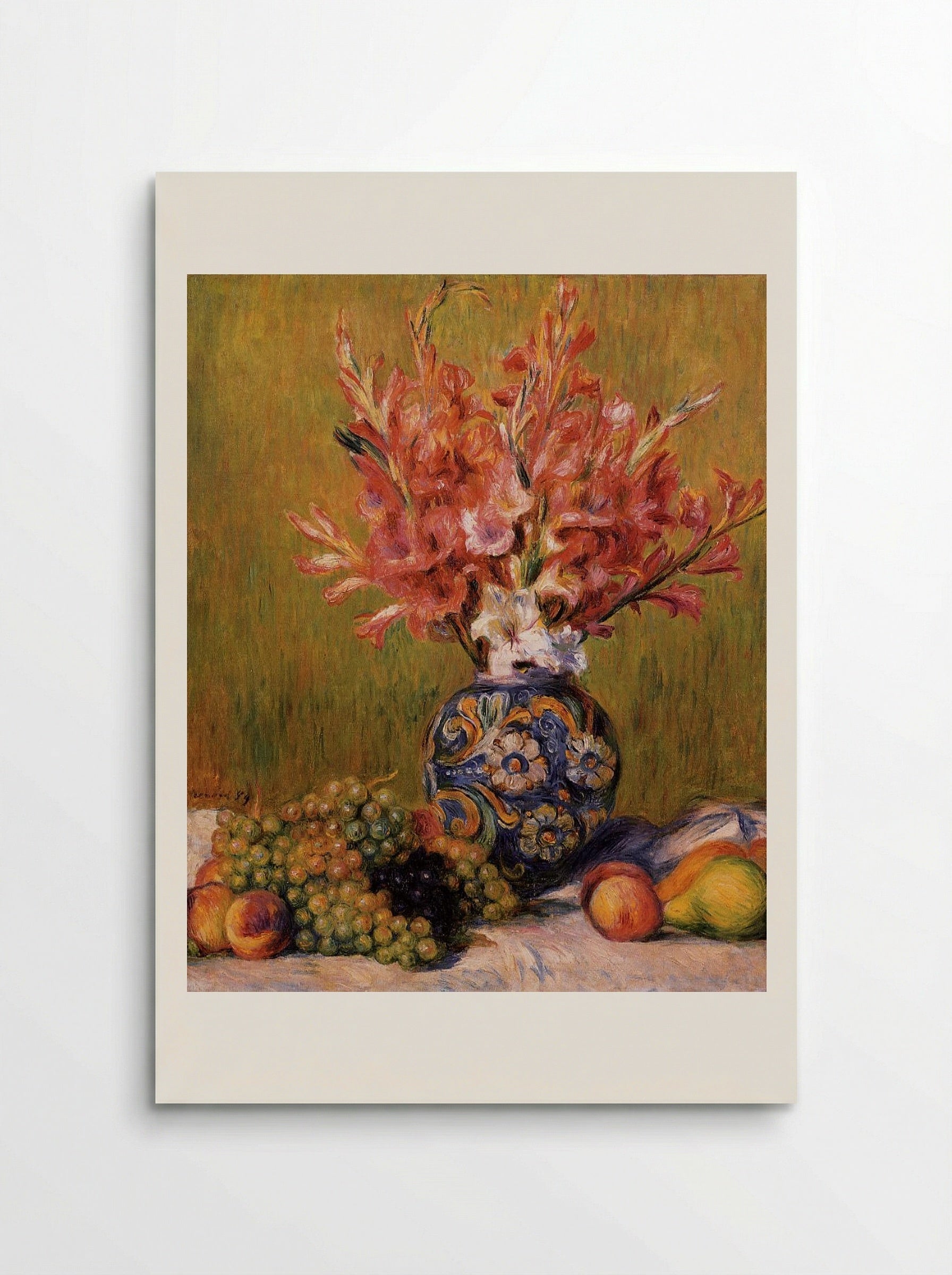 Gladioli in a Vase - Auguste Renoir - Poster