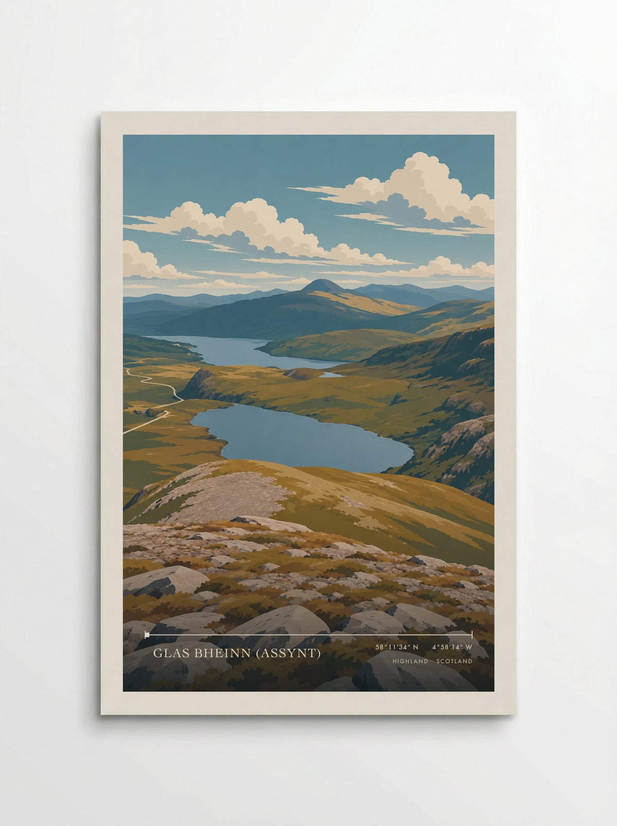 Glas Bheinn (Assynt), Highland | Travel Poster - Poster