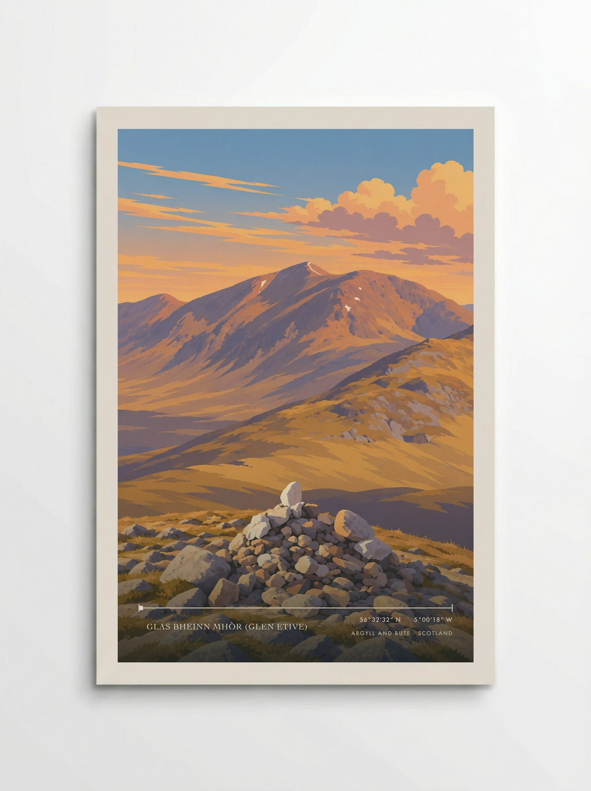 Glas Bheinn Mhòr (Glen Etive), Argyll and Bute | Travel Poster - Poster