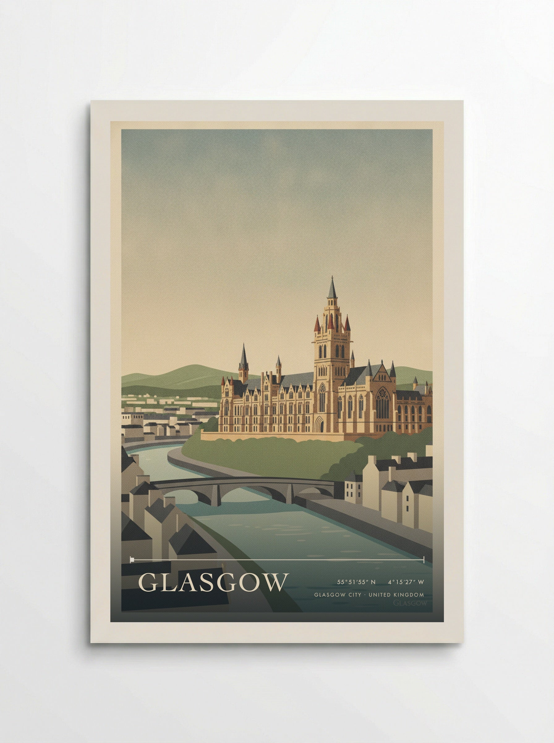 Glasgow Glasgow City United Kingdom Travel Poster - Poster
