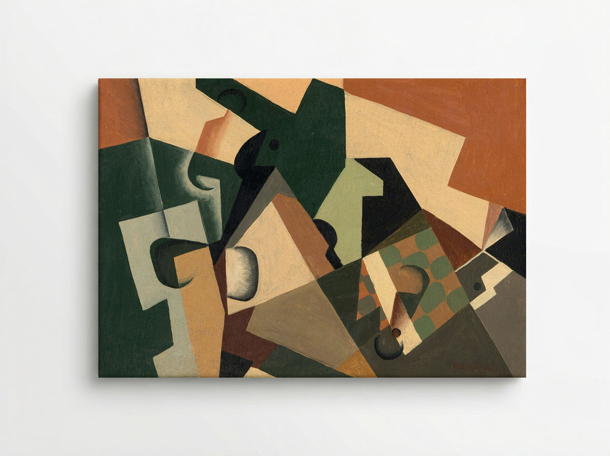 Glass and Checkerboard - Juan Gris - Canvas