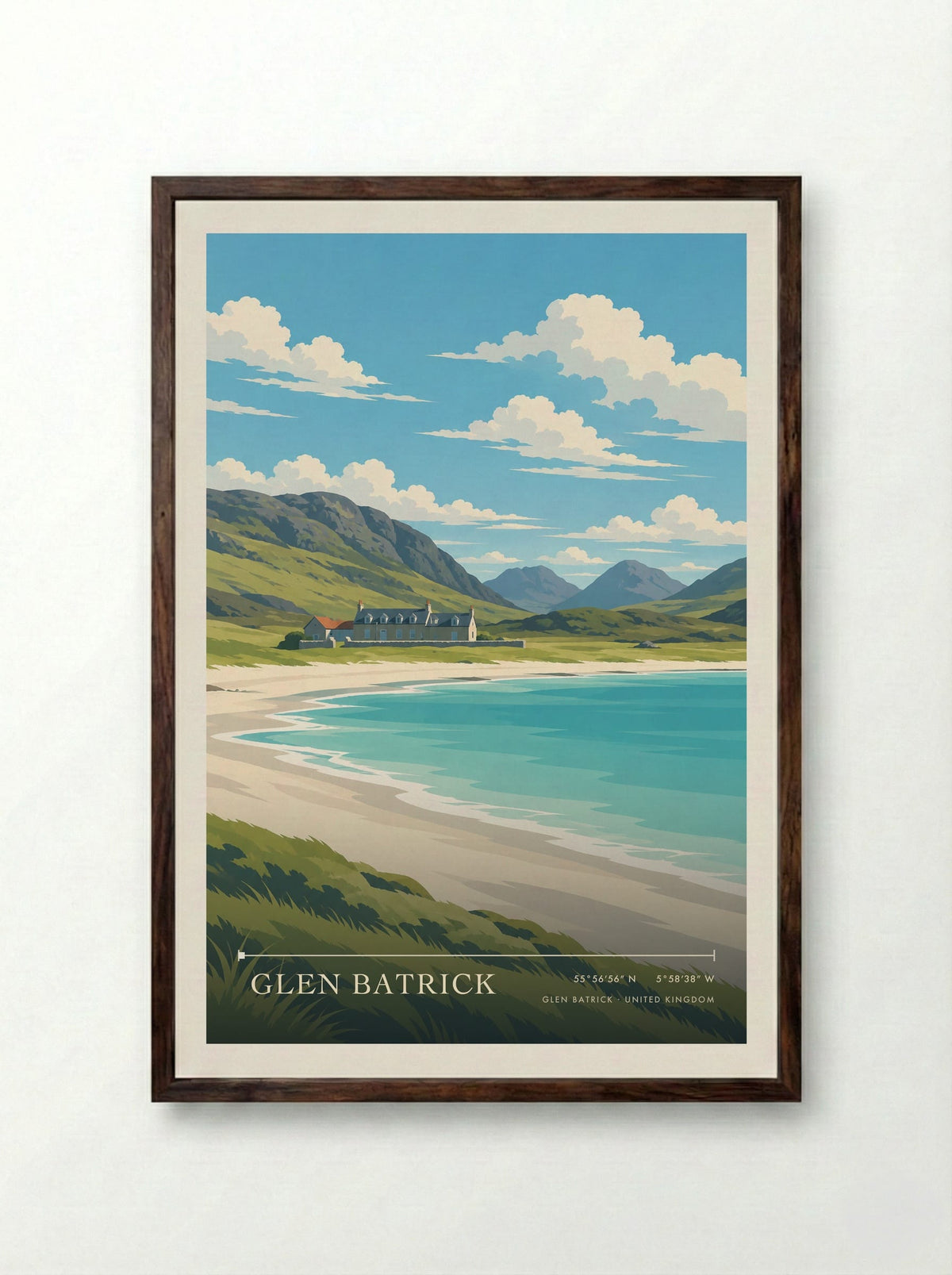 Glen Batrick | Travel Poster - Framed Print Dark Wood
