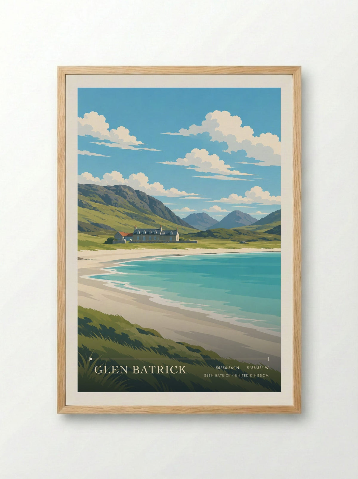 Glen Batrick | Travel Poster - Framed Print Wood