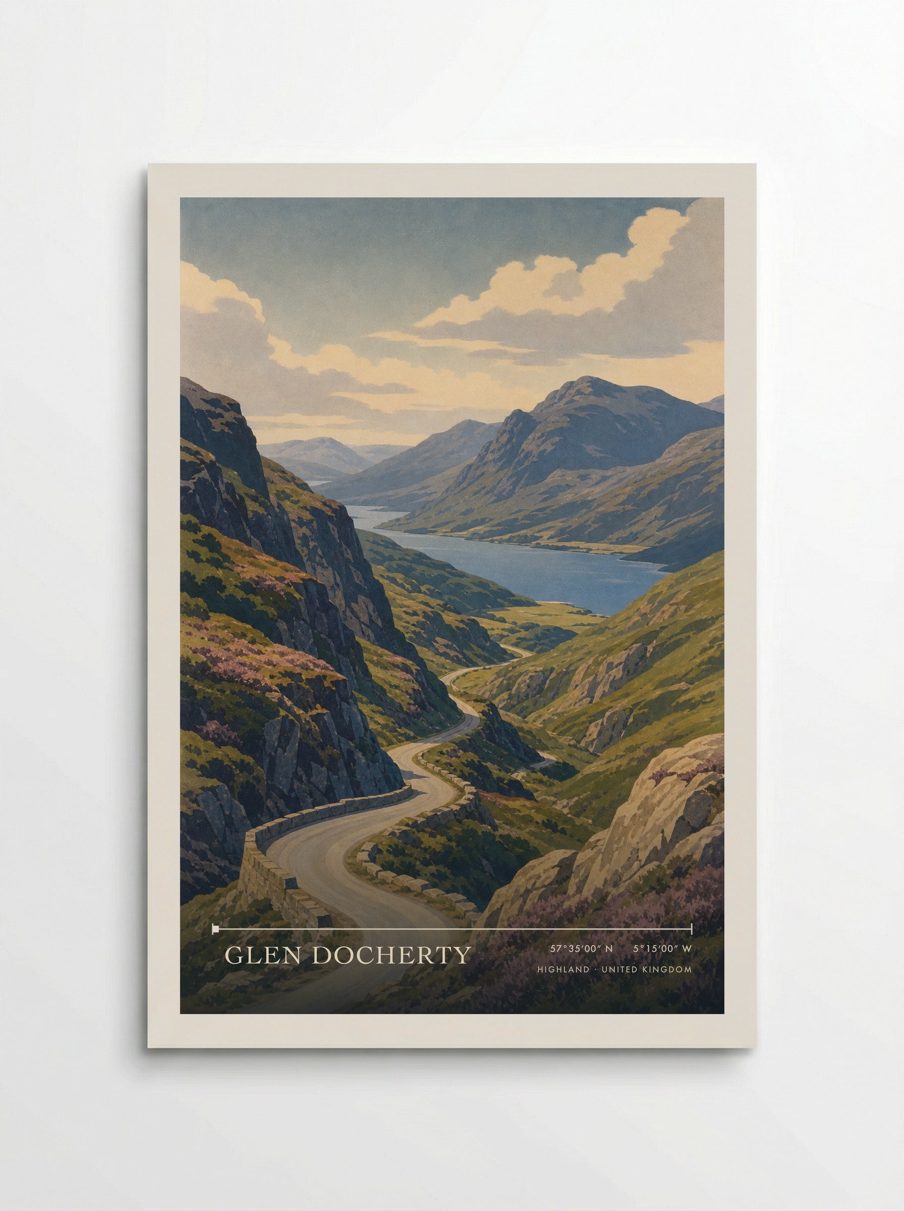 Glen Docherty Highland United Kingdom Travel Poster - Poster