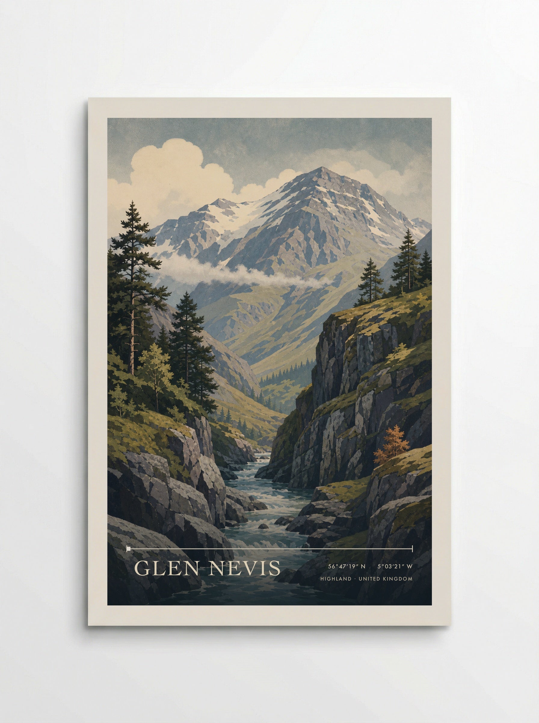 Glen Nevis Highland United Kingdom Travel Poster - Poster