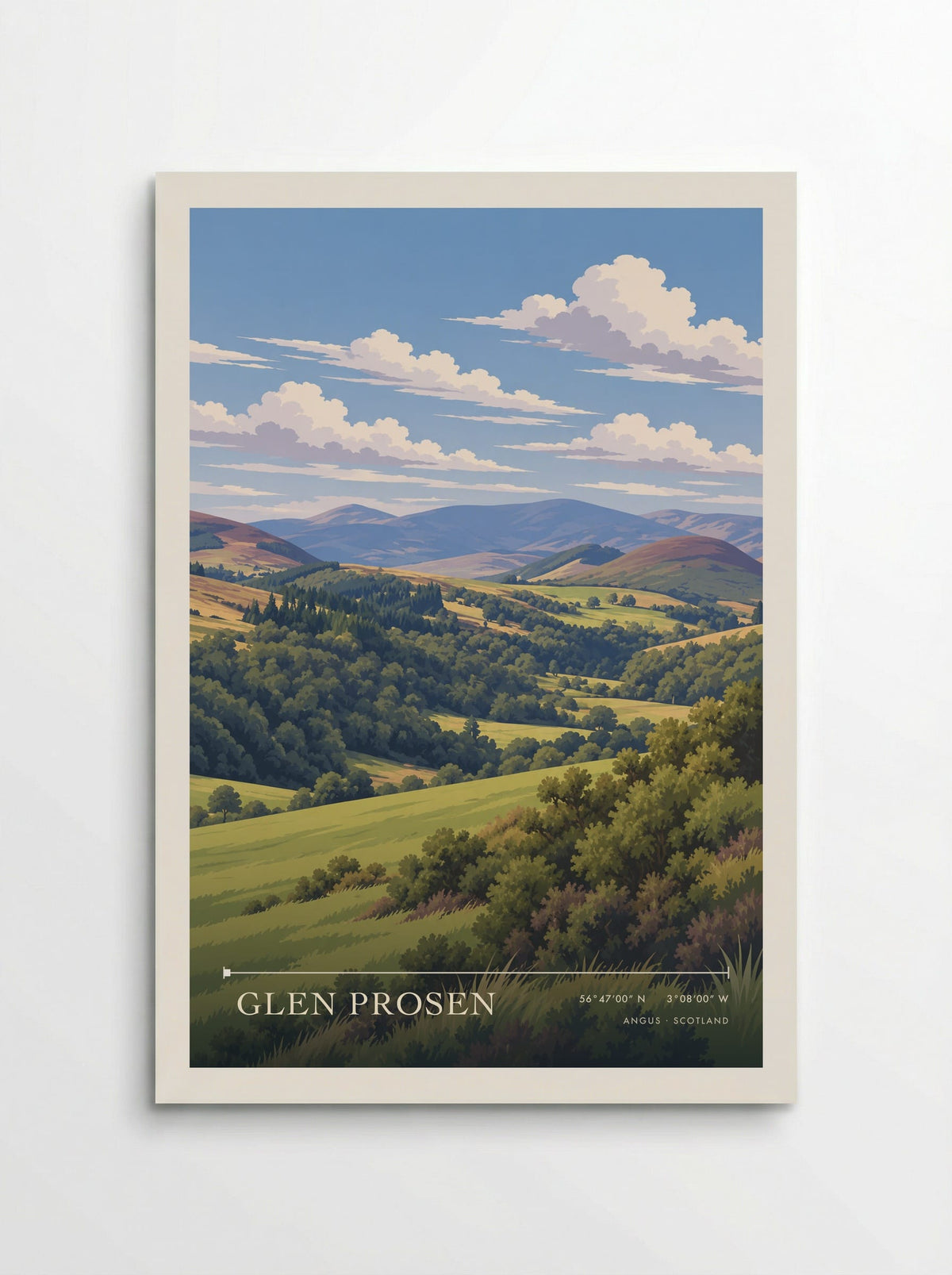 Glen Prosen, Angus | Travel Poster - Poster