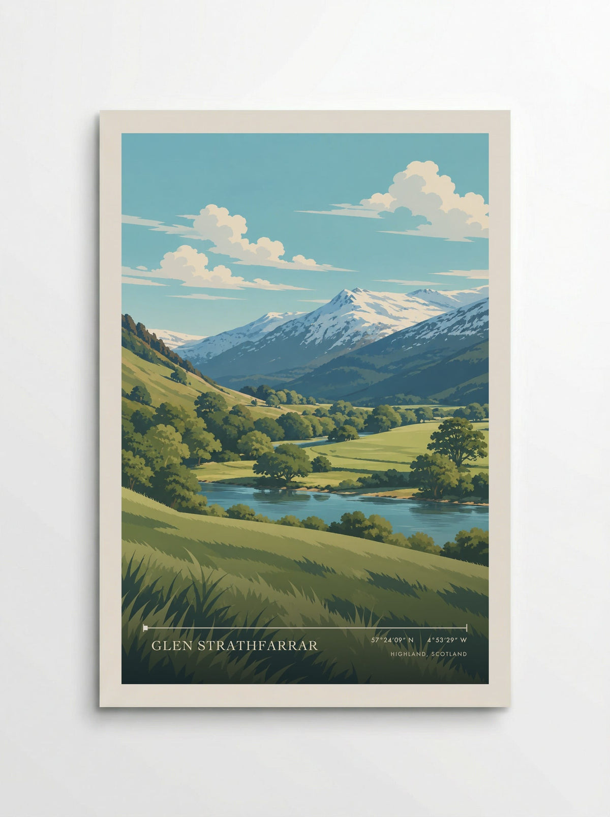 Glen Strathfarrar, Highland, Scotland | Travel Poster - Poster
